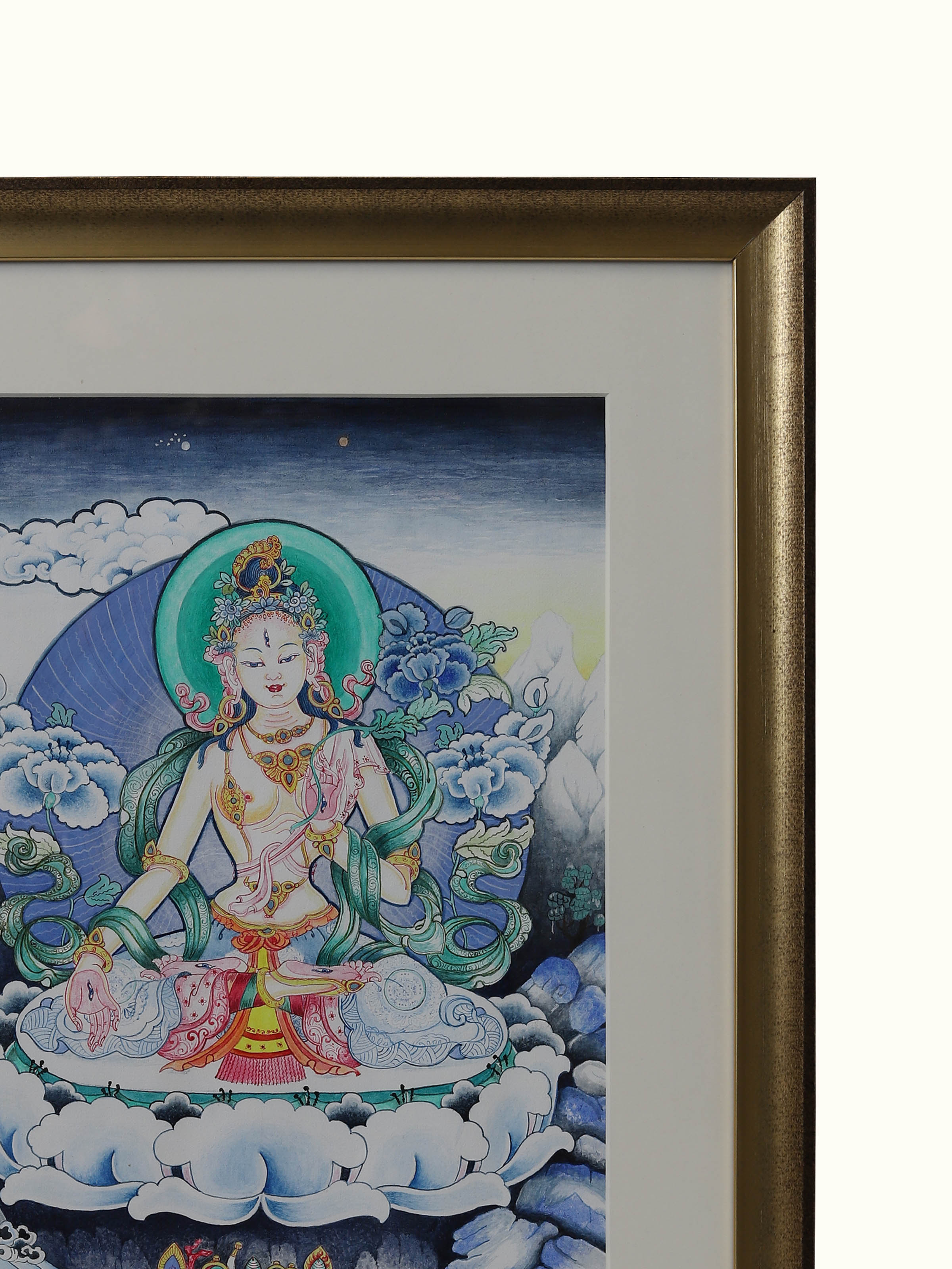 White Tara Thangka Painting