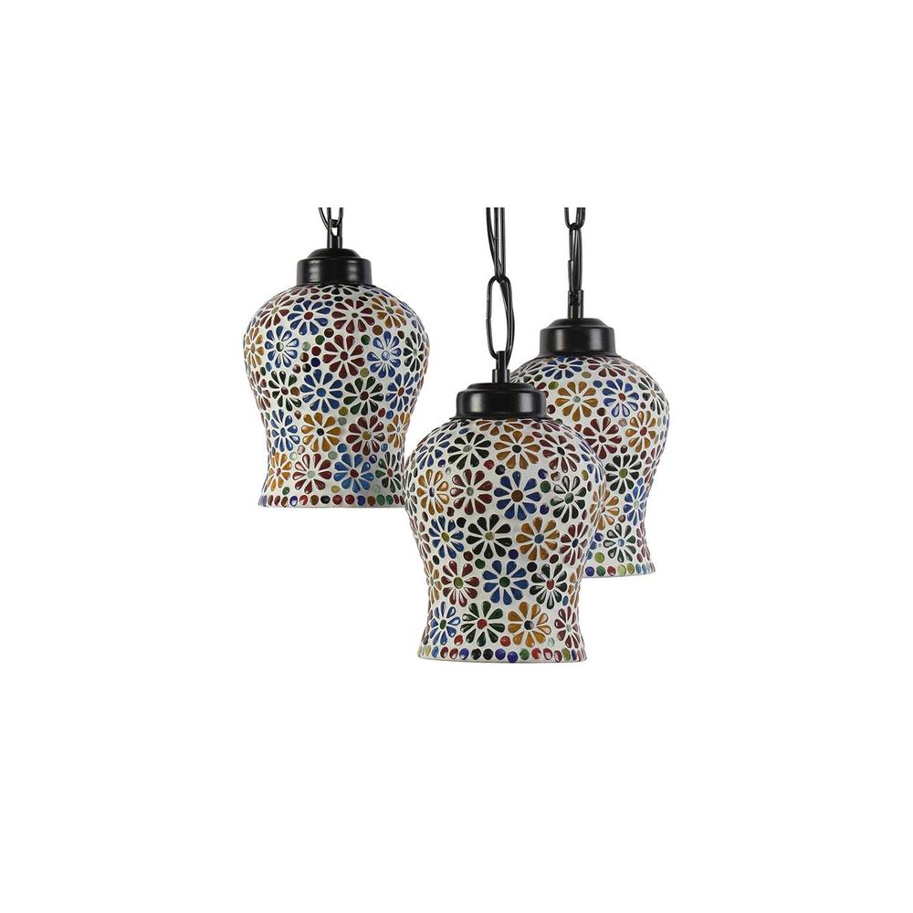 Abdiel Multicolour Glass Cluster Hanging Light