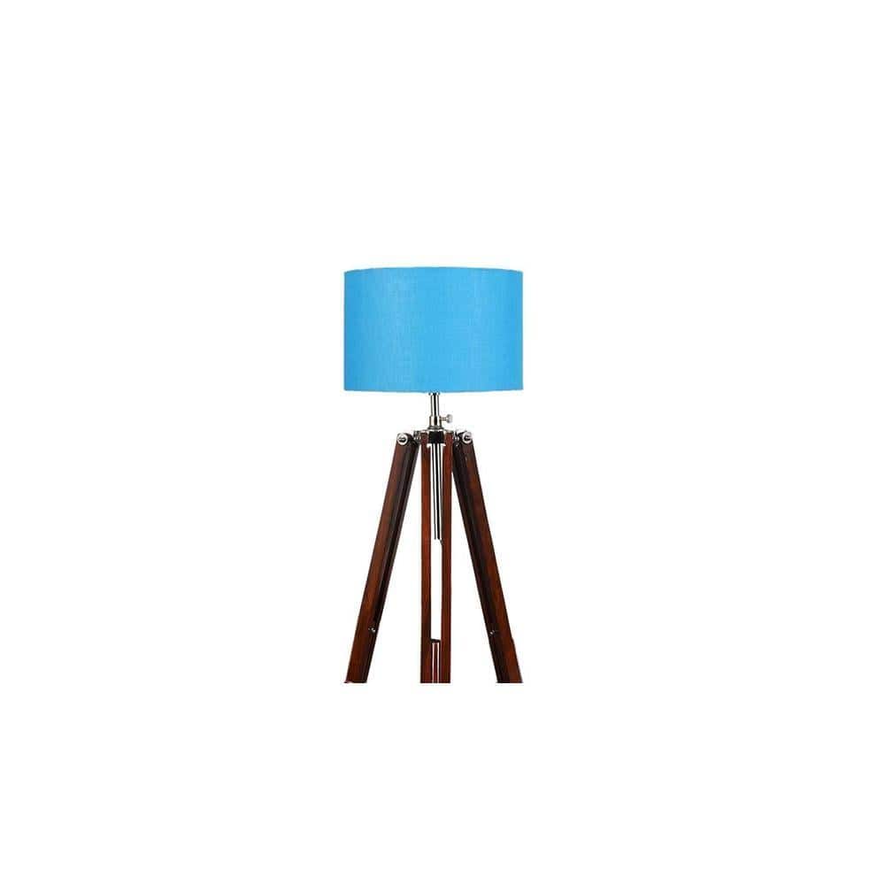 Reynard Black Cotton Shade Floor Lamp