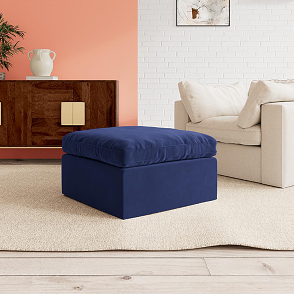 Seattle Ottoman Color in Navy Blue