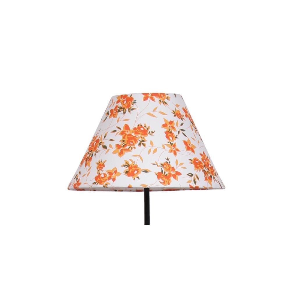 Leonara Multicolour Fabric Floor Lamp with Black Iron Base