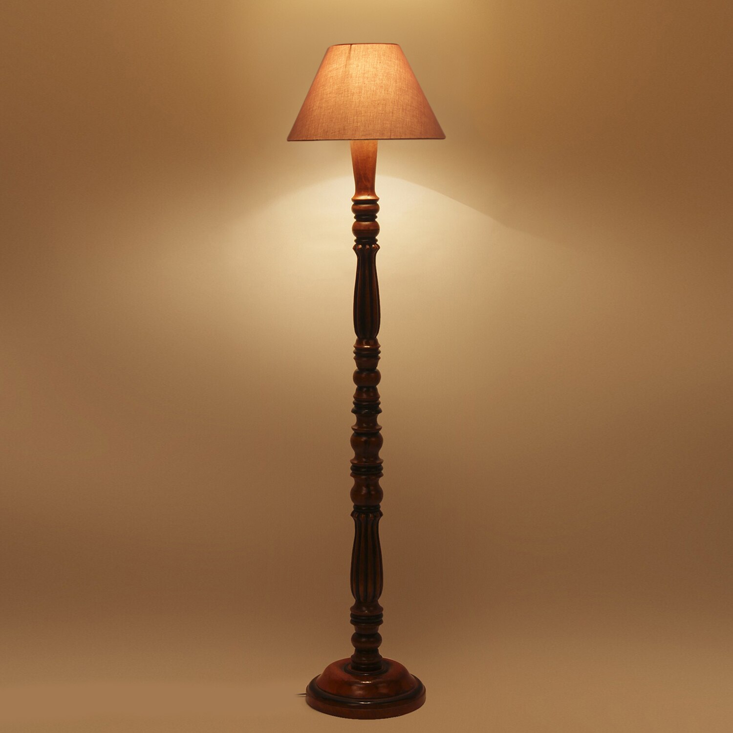 Devansh Wooden Floor Lamp