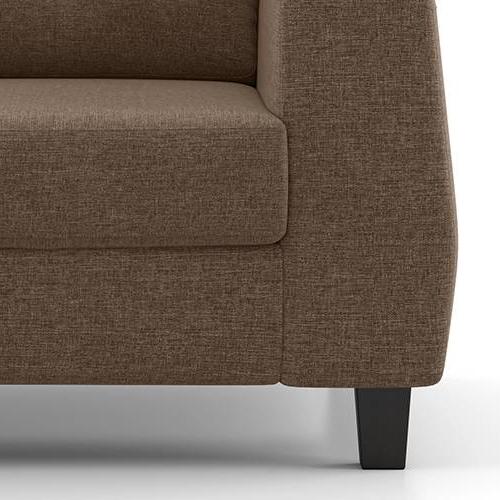 Edward 3 Seater Fabric Sofa (Mocha Brown)