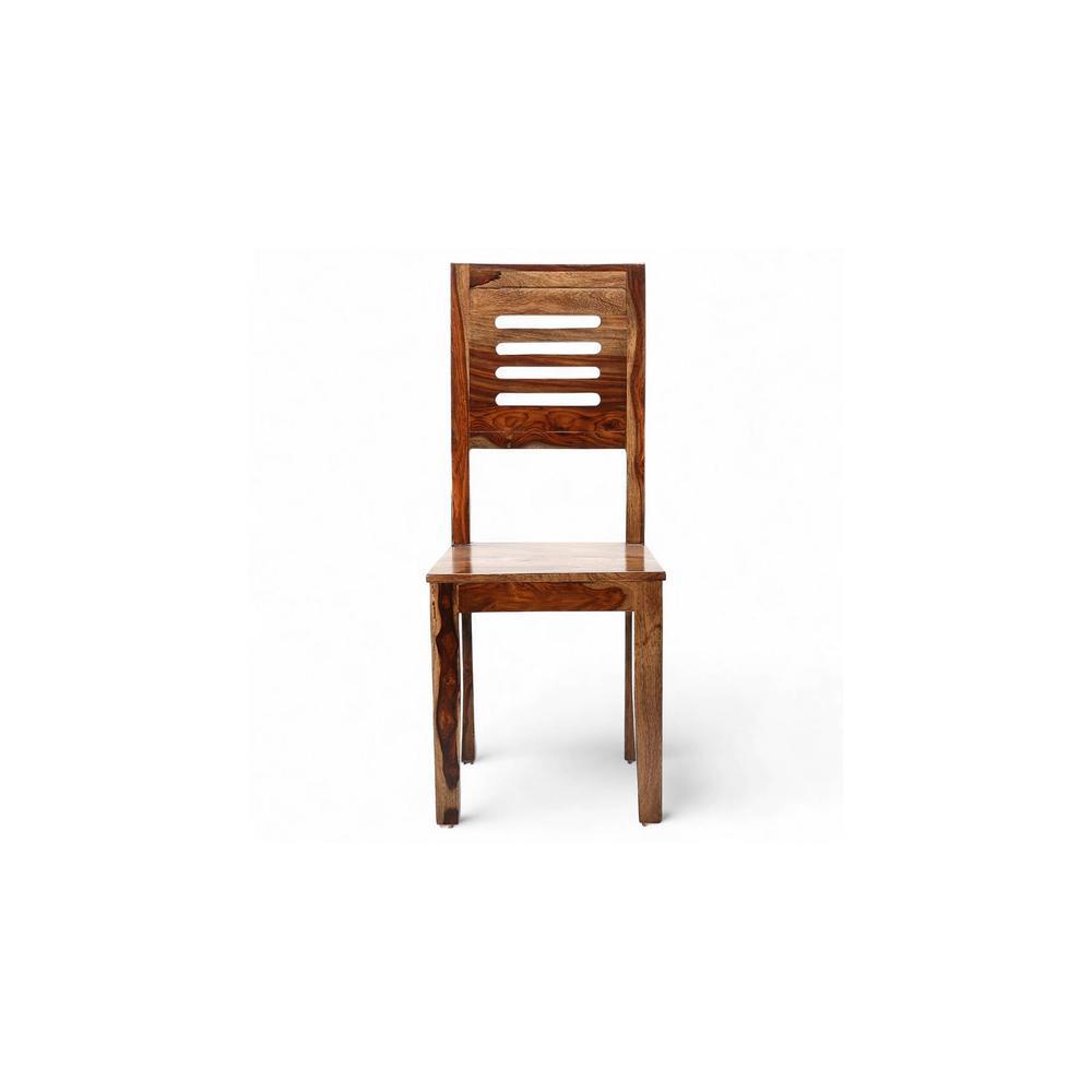 Oliver Sheesham Wood Set of 2 Dining Chairs in Teak Finish