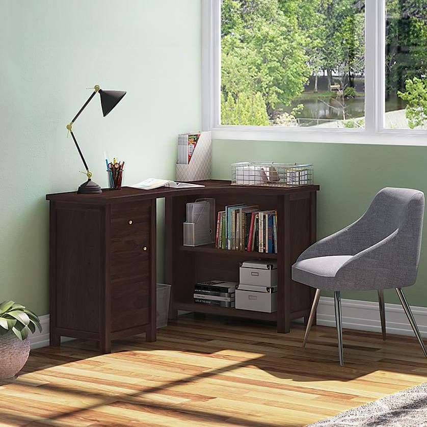 Dickens Solid Wood Study Table in Mahogany Finish