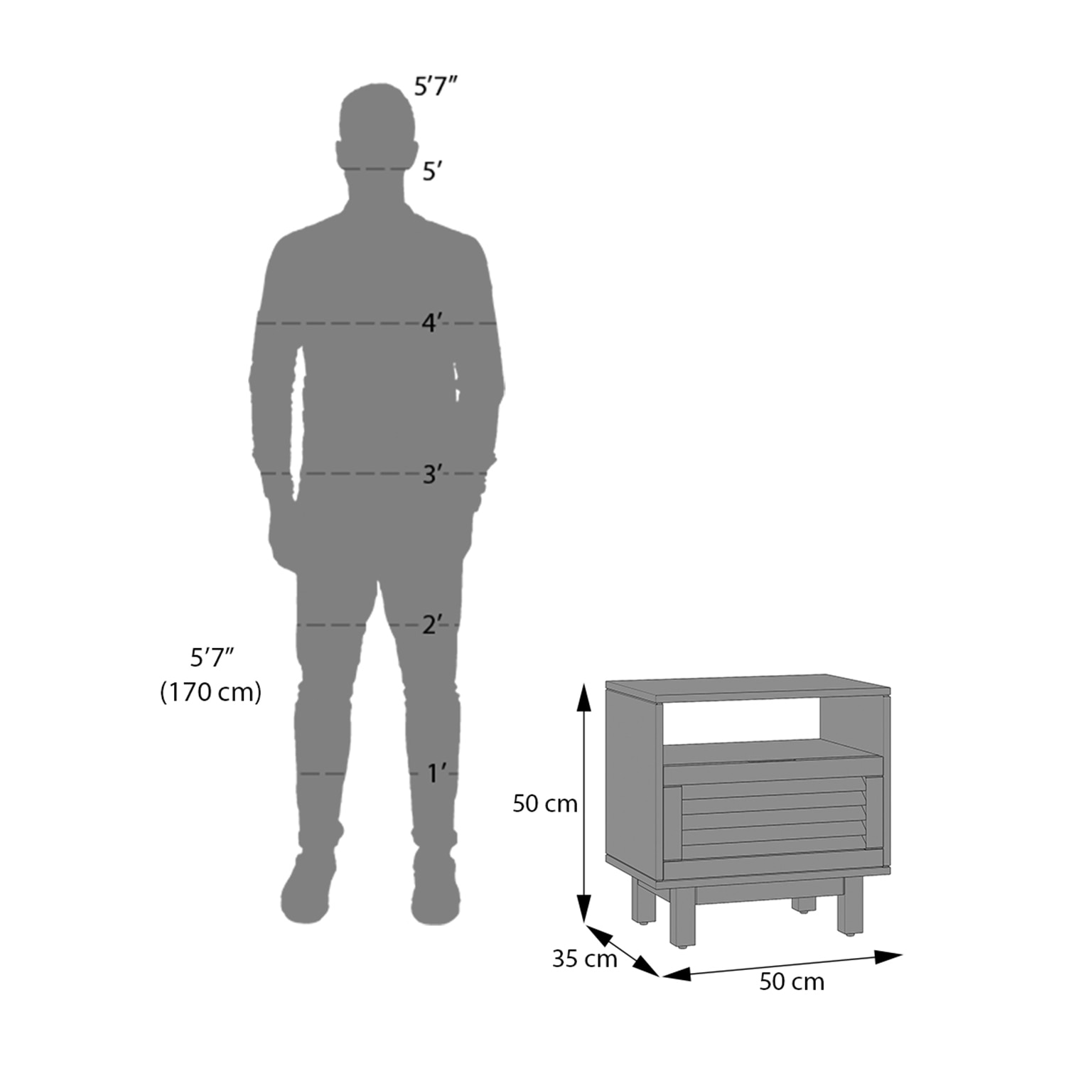 Cambry Solid Wood Bedside Table In Honey Finish