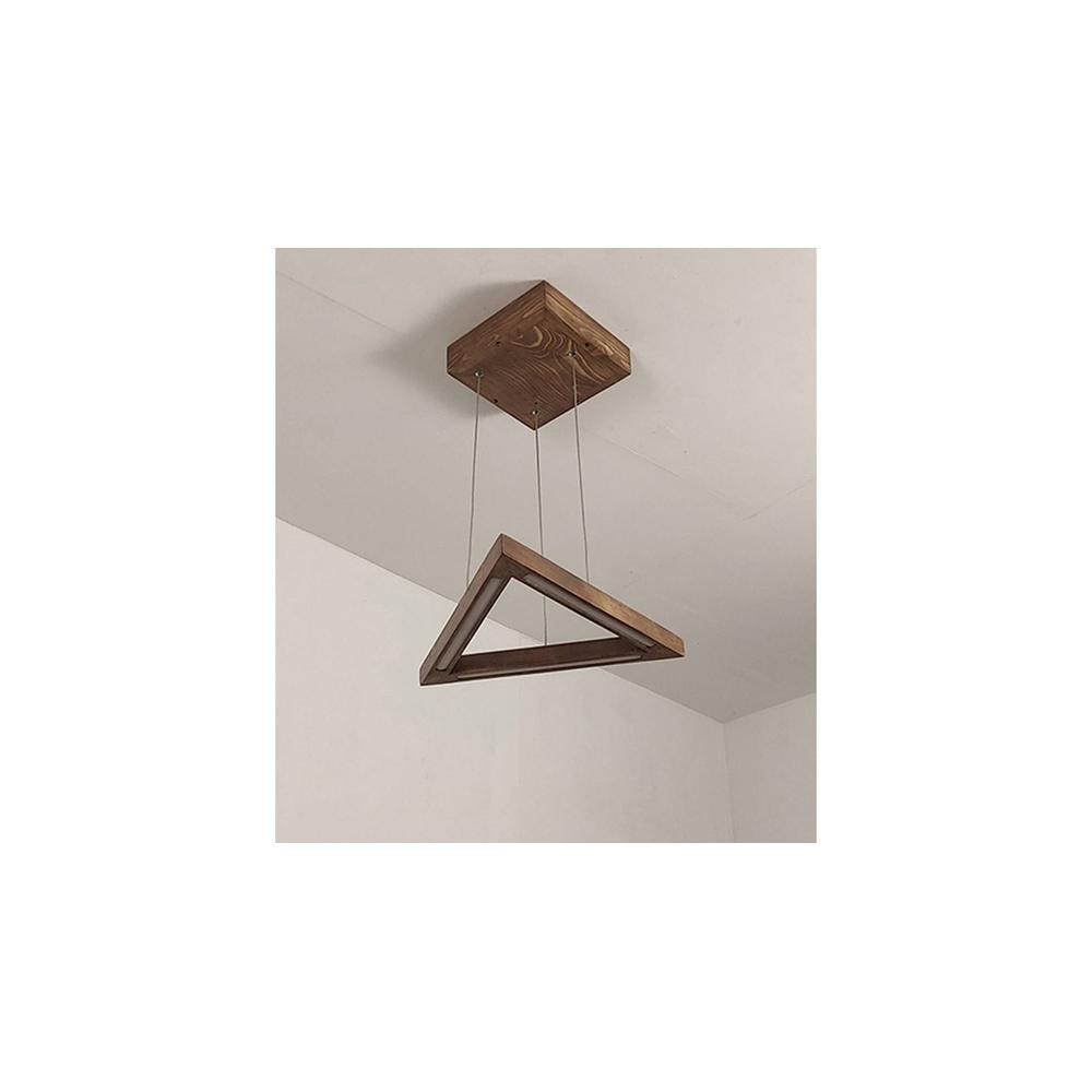 Trine Brown Solid Wood Single Hanging Light
