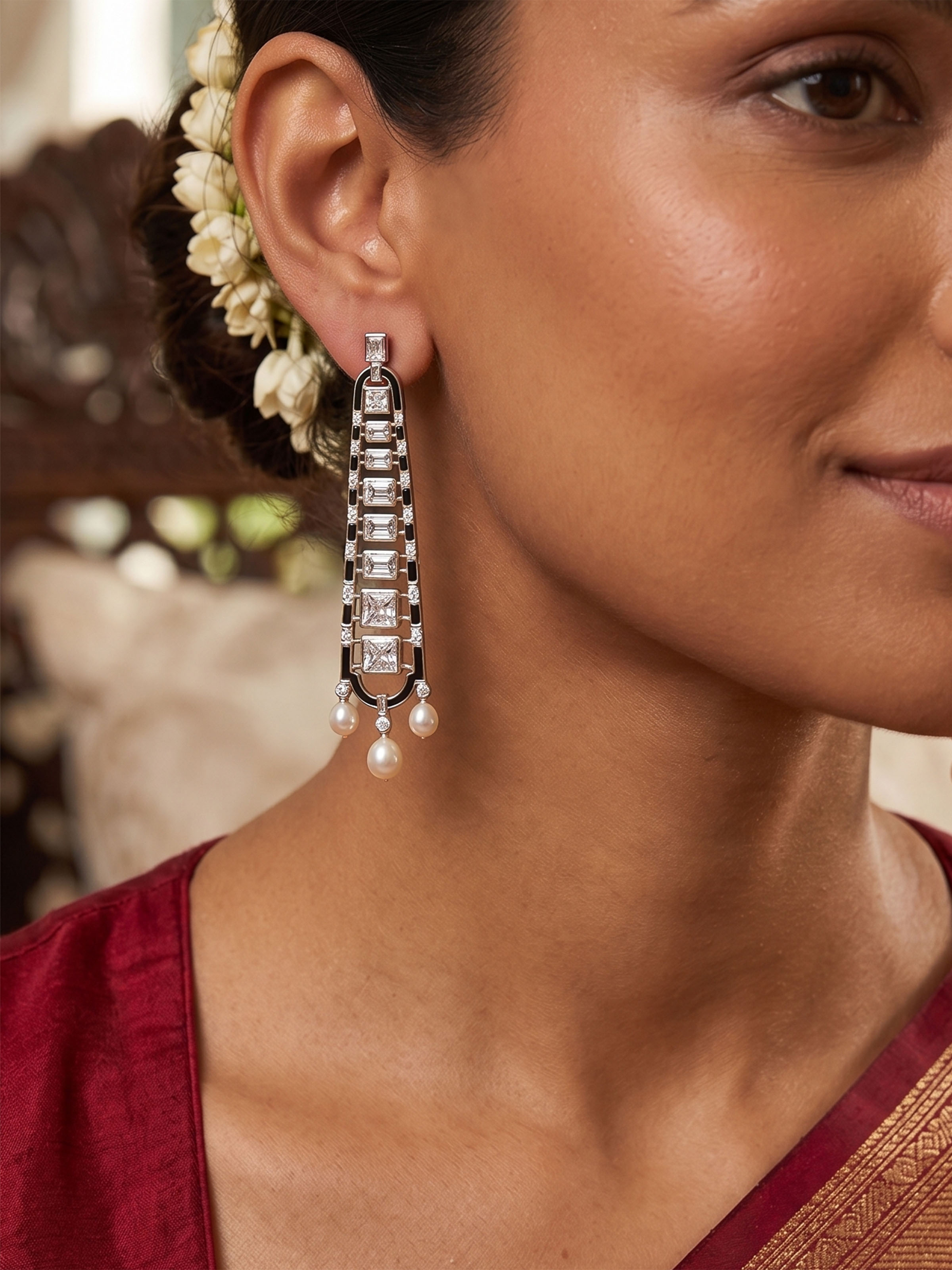 Silver Smithing Drop Earrings