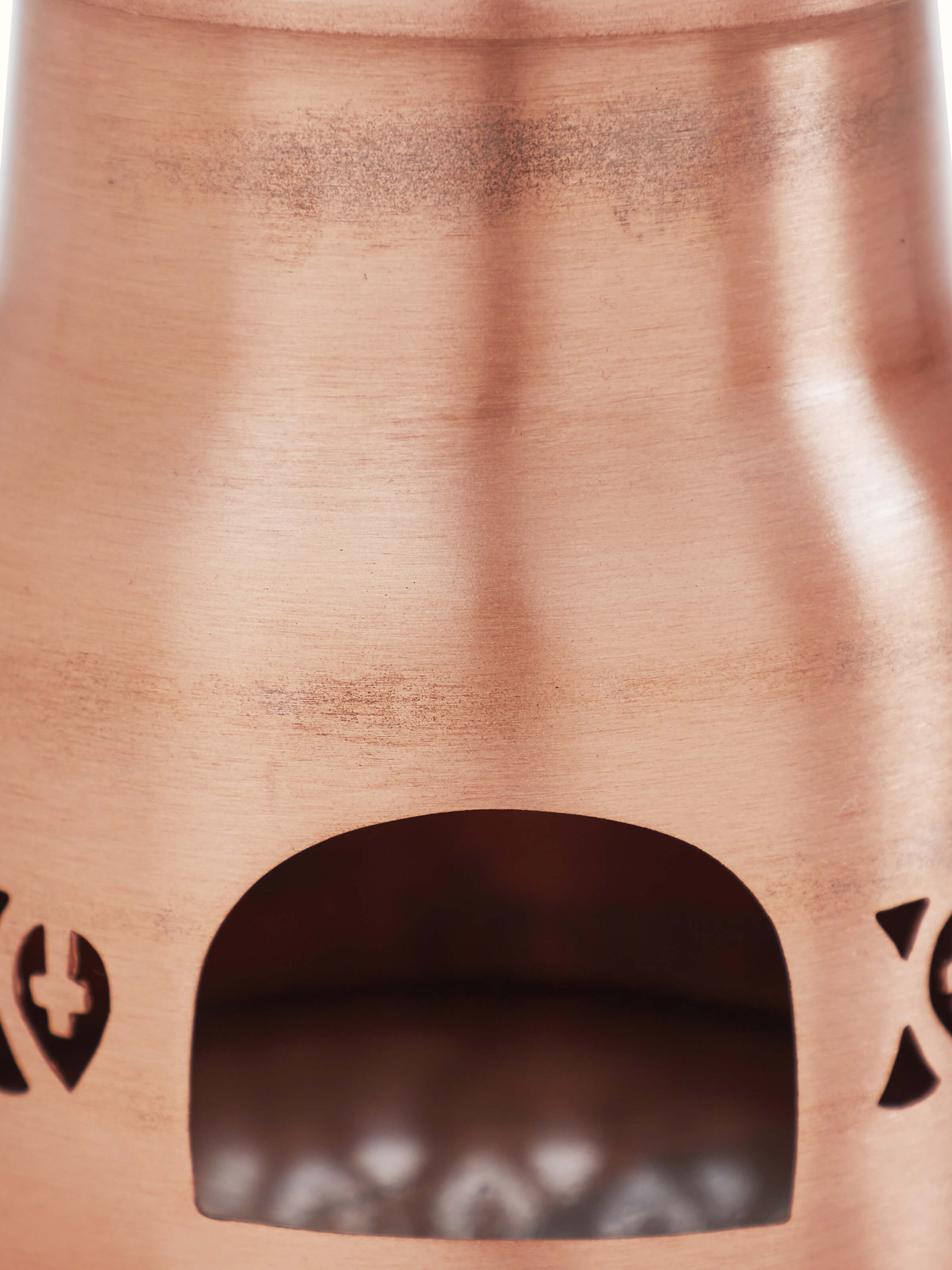 Detailed view of Swadesh Traditional Copper Diffuser highlighting the intricate design and durable material.