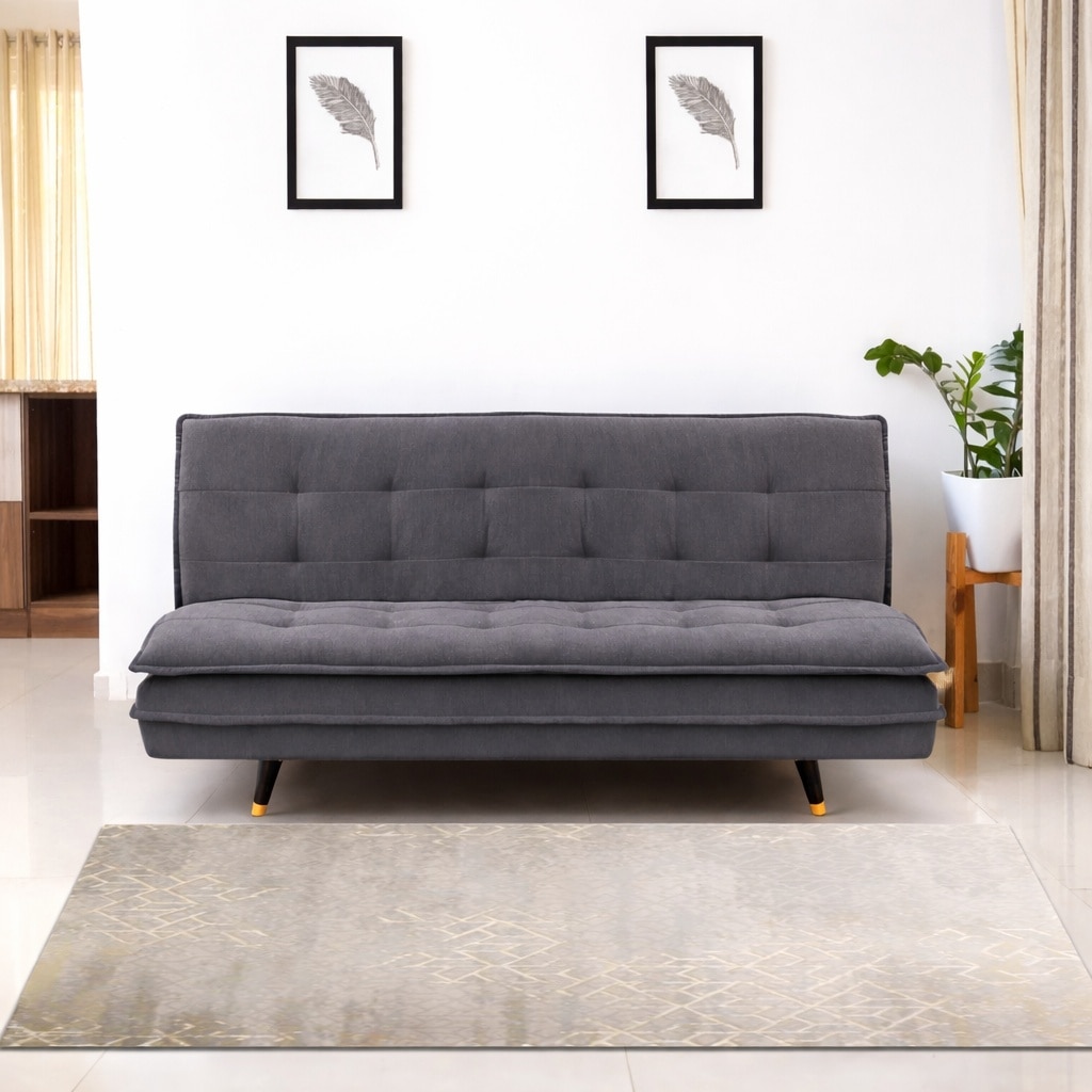 Hudson 3 Seater Sofa Cum Bed In Grey Colour