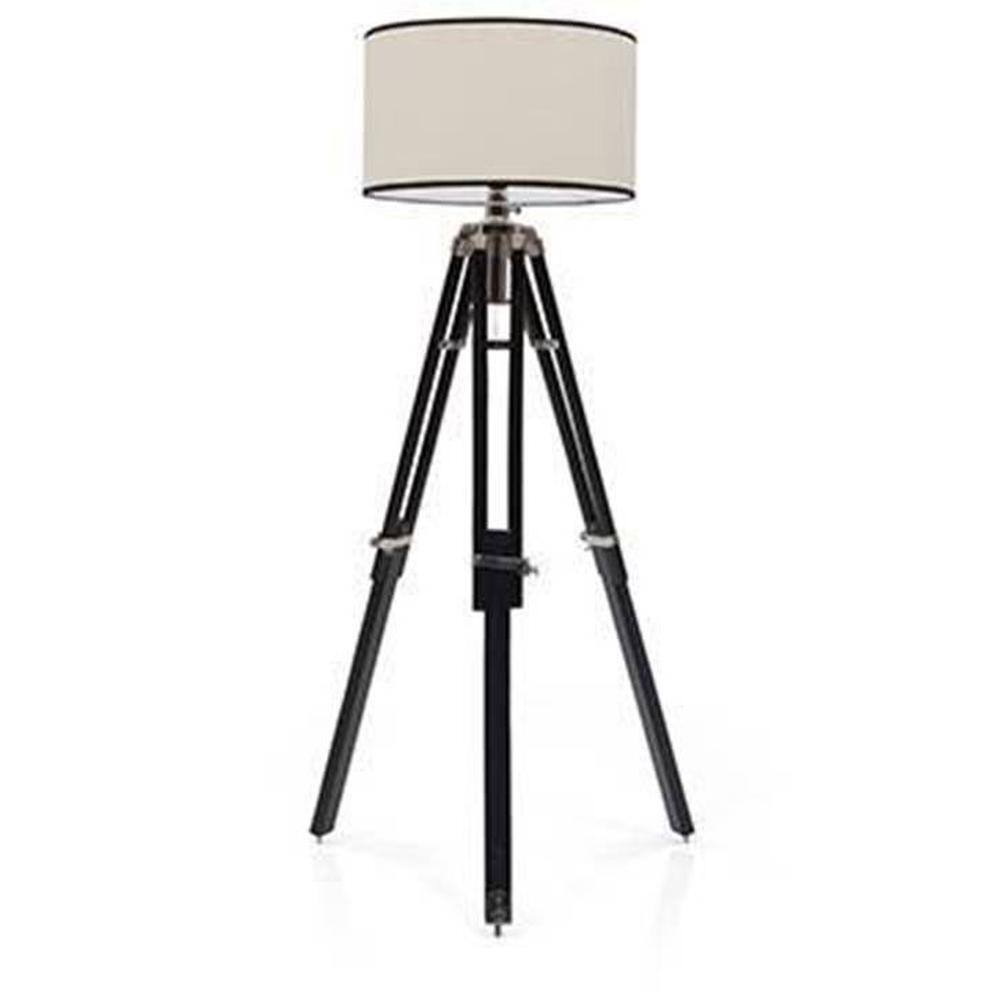 Hubble Tripod Floor Lamp Colour Cotton White Drum Shade