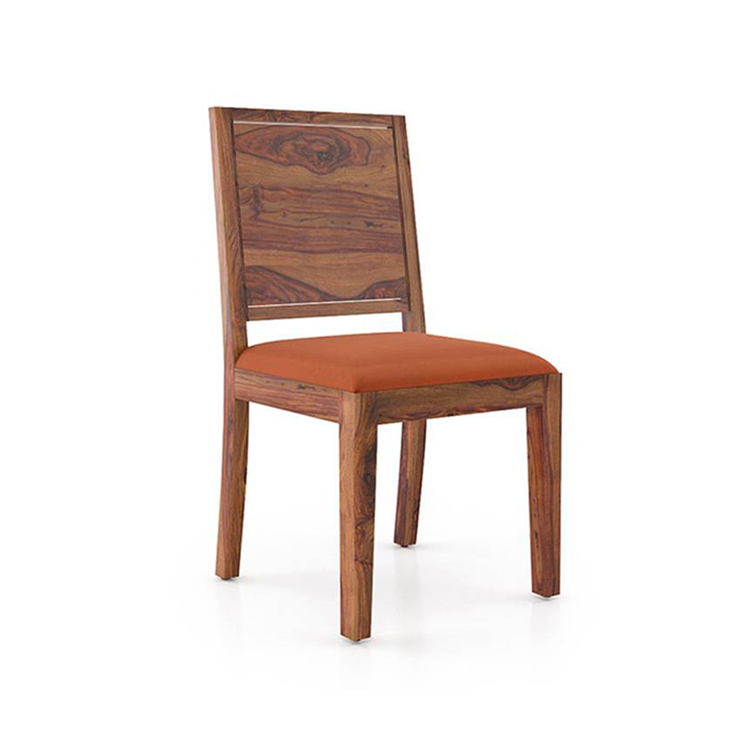 Catria - Oribi 4 Seater Dining Table Set (Colour- Burnt Orange , Finish- Teak)