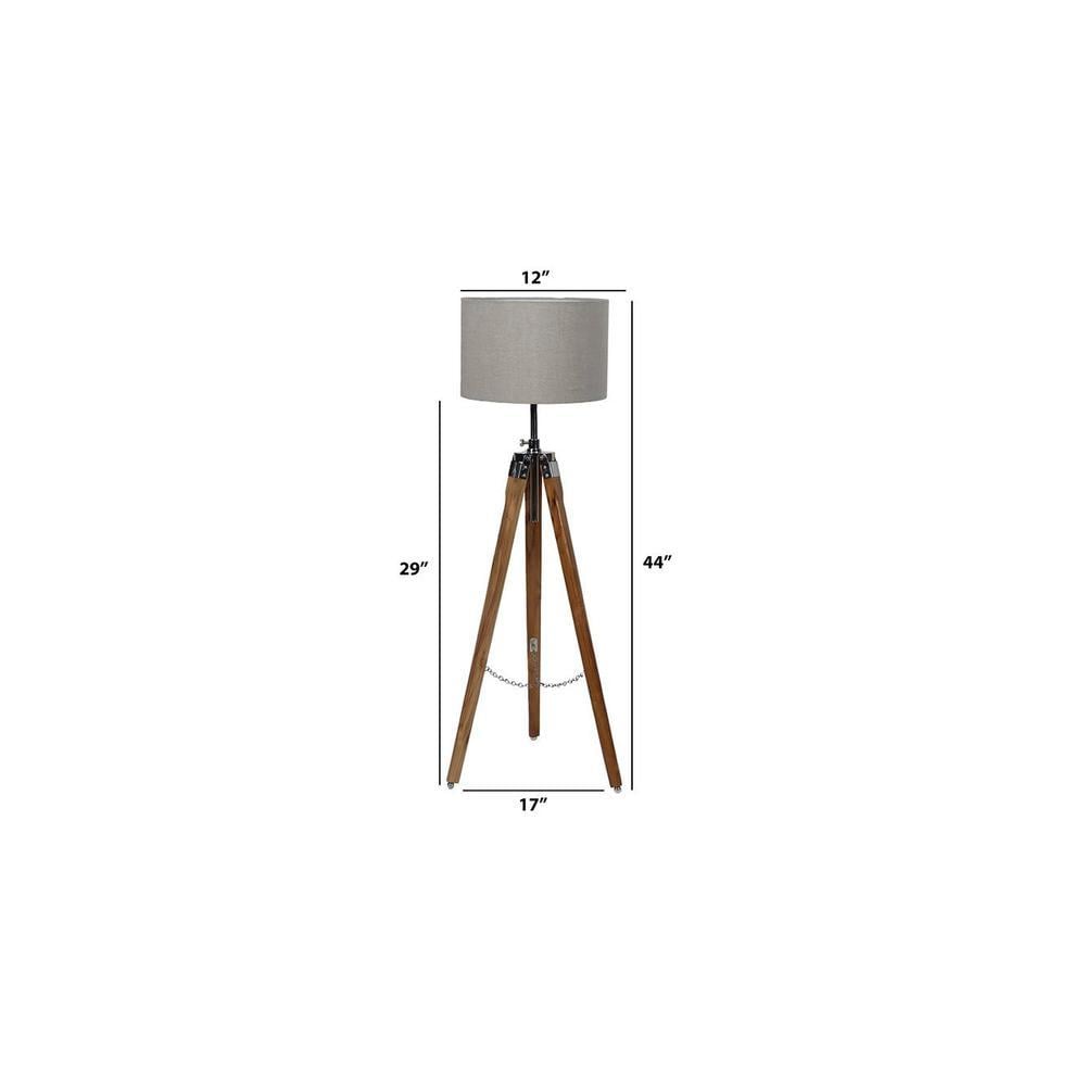 Freeda Natural Linen Shade Floor Lamp