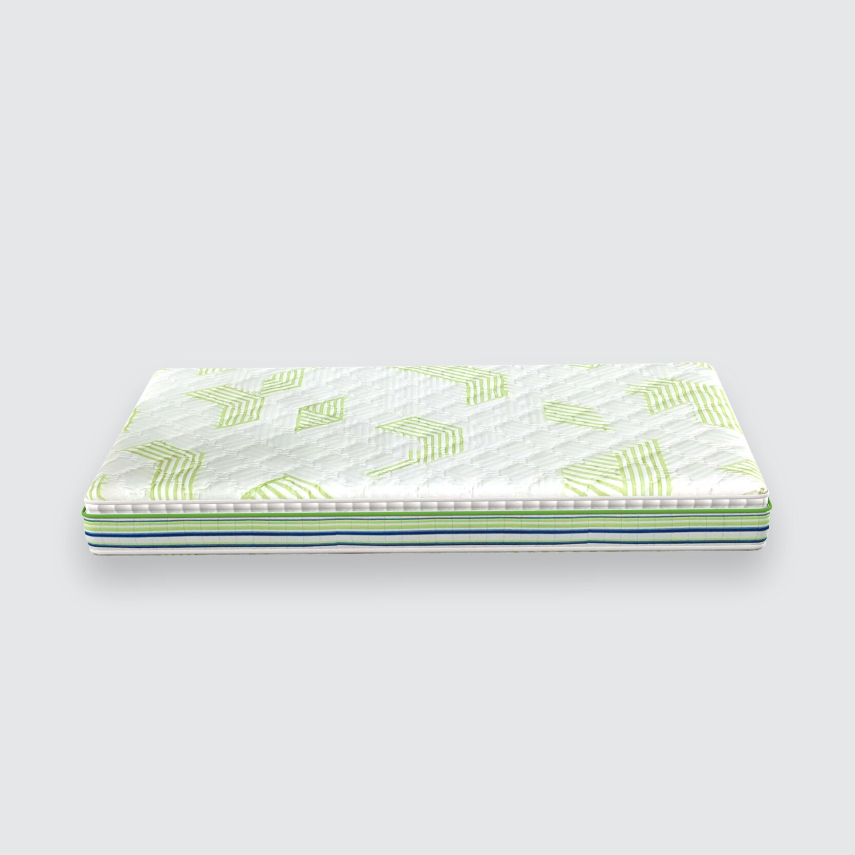 Alovera Spa Pillow Top With SRTX Technology 8 Inch Double Size Convoluted Foam Mattress (72X48 Inches), 3-Zone Support, Aloe Vera Treated Fabric, with Memory Foam