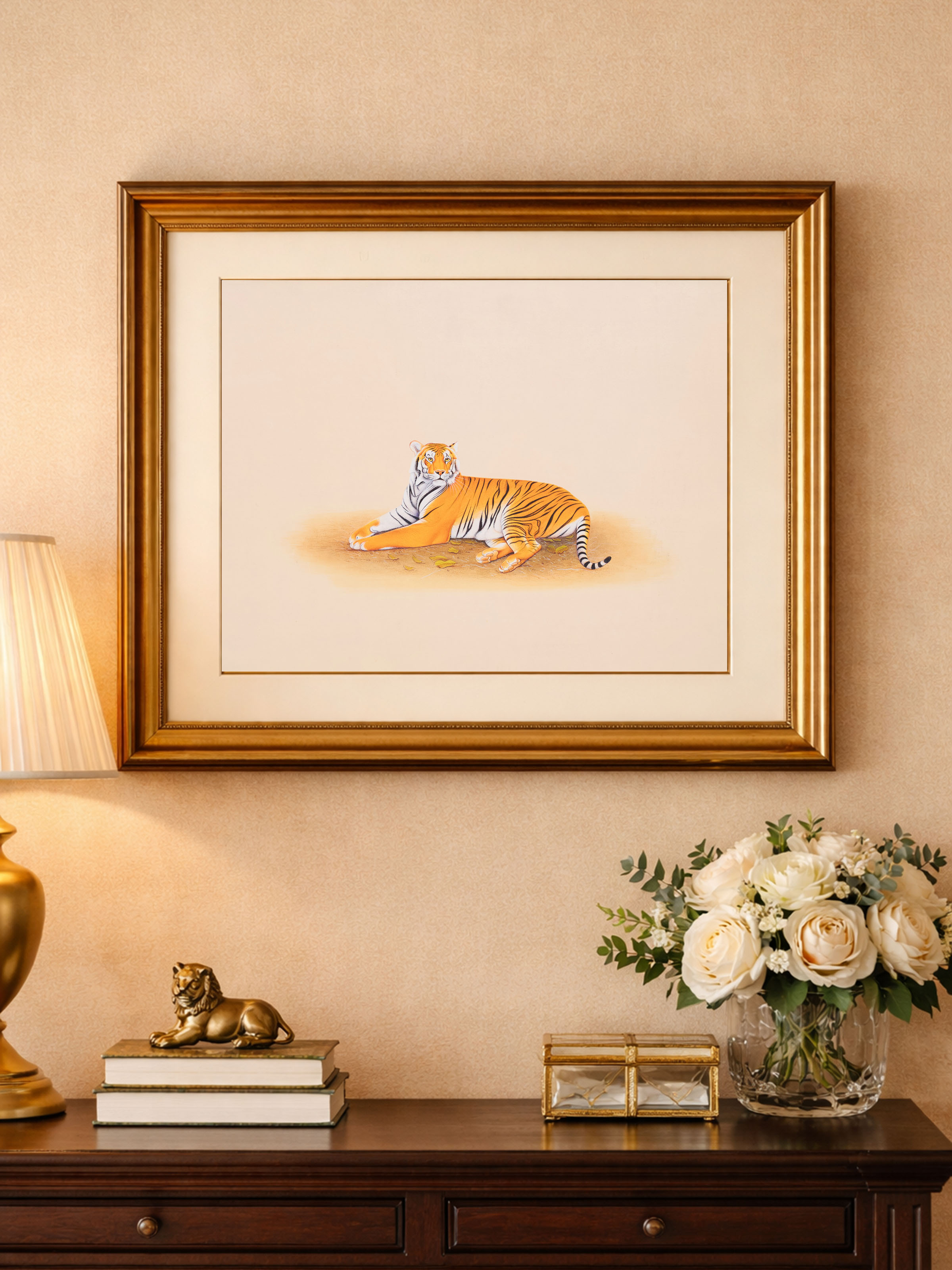 Tiger Miniature Painting
