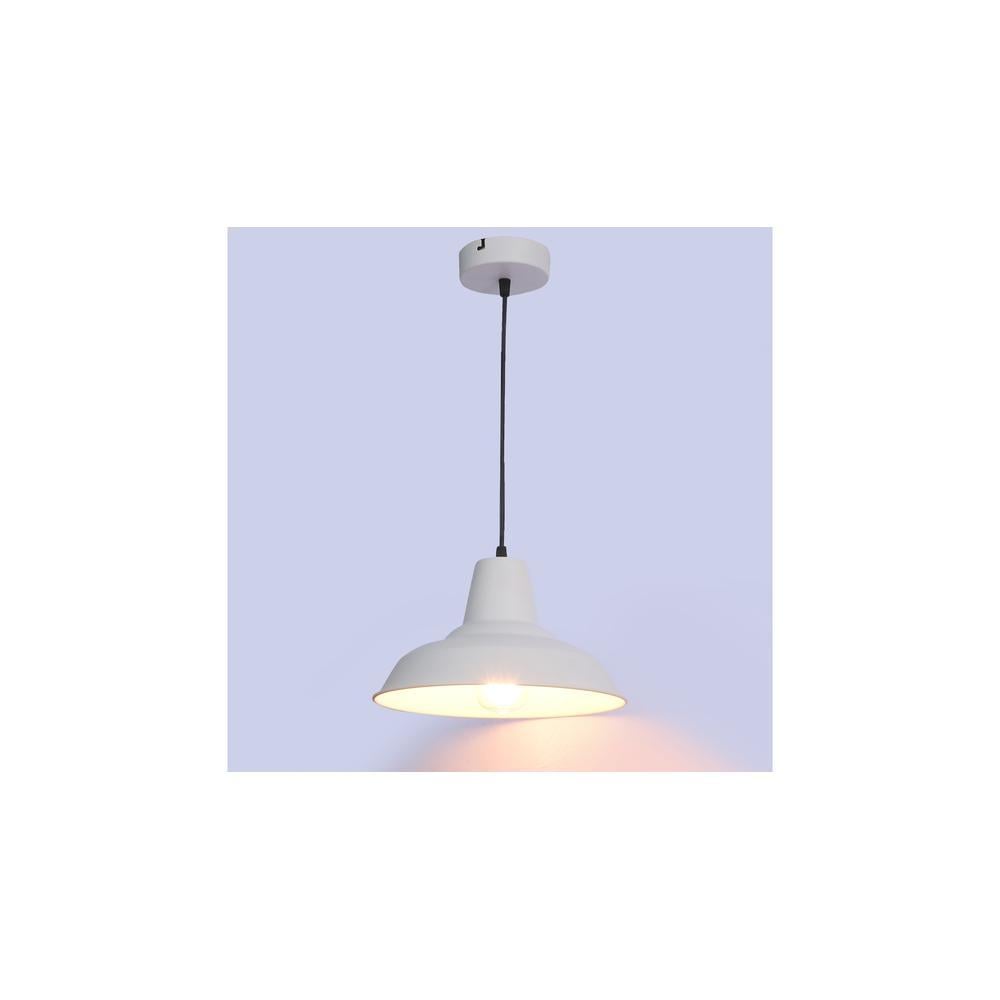 Opi Minimal Pastel White Metal Single Hanging Light