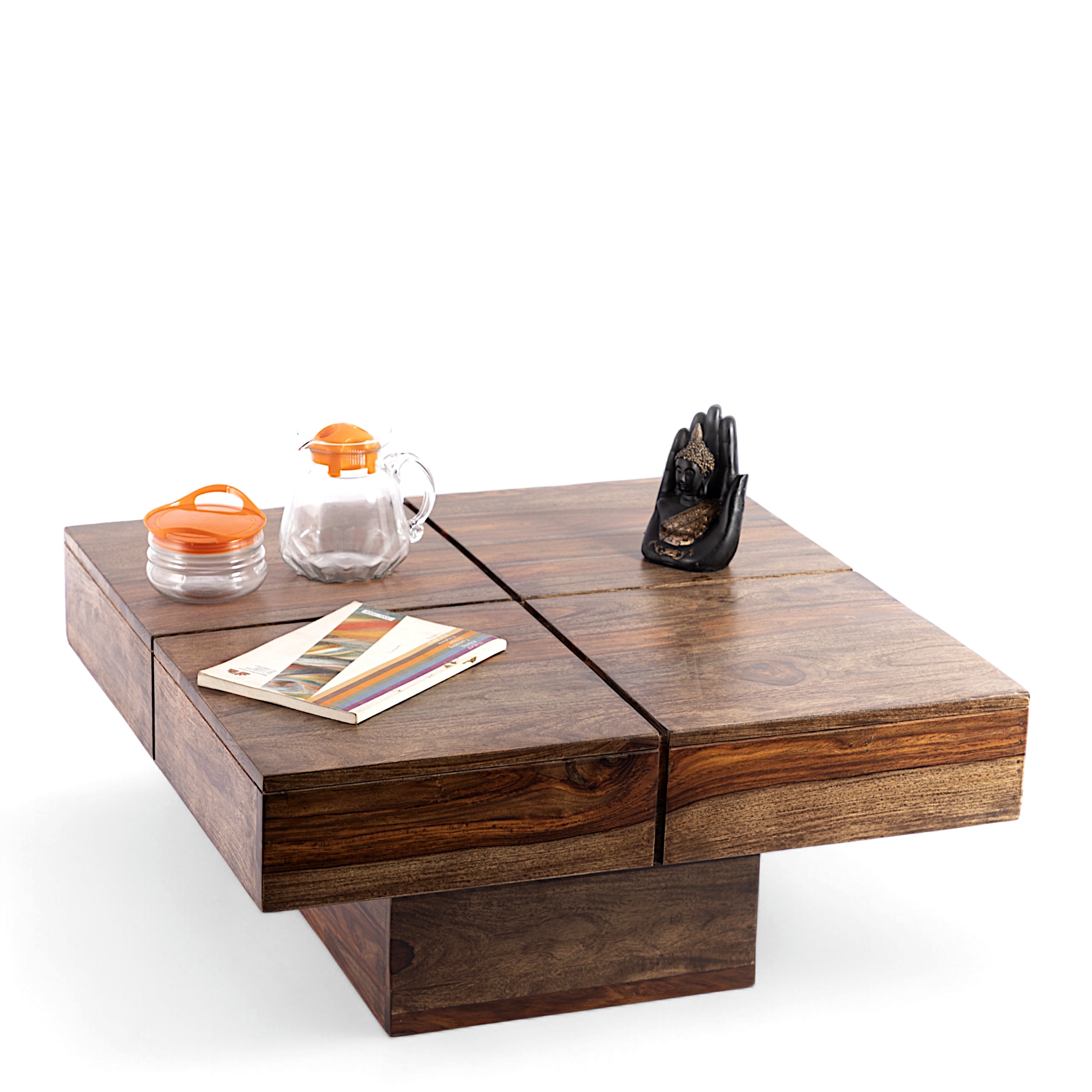 Montreal Sheesham Wood Coffee Table In Teak Finish