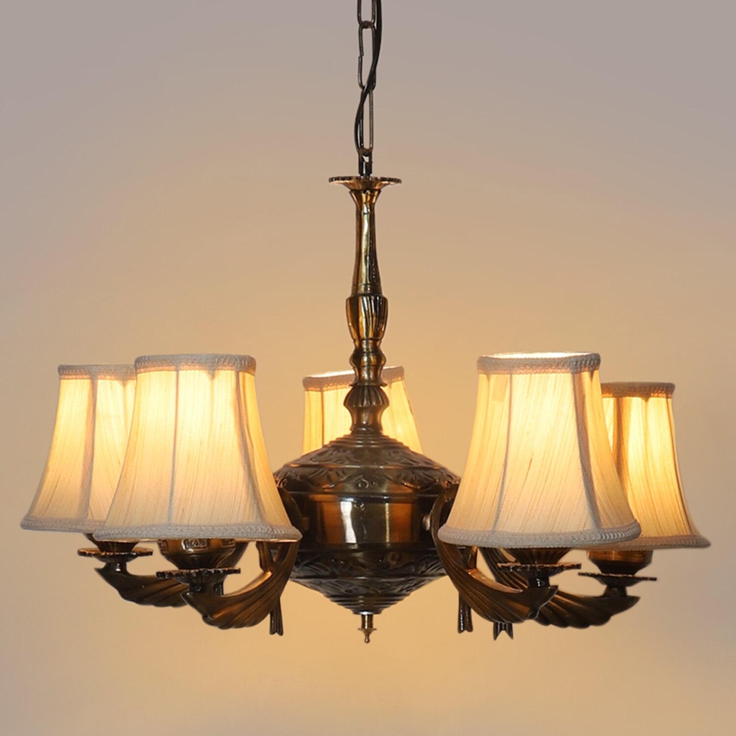 Devansh Dual Steel Metal  Wallmounted Lamp With Cotton Steel Metal  Shade