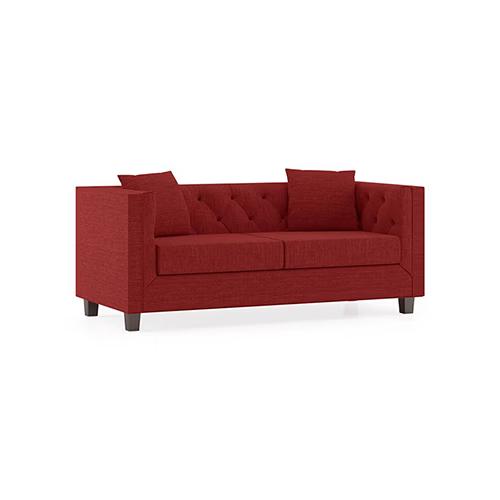 Windsor Premium 2 Seater Fabric Sofa in Salsa Red Colour