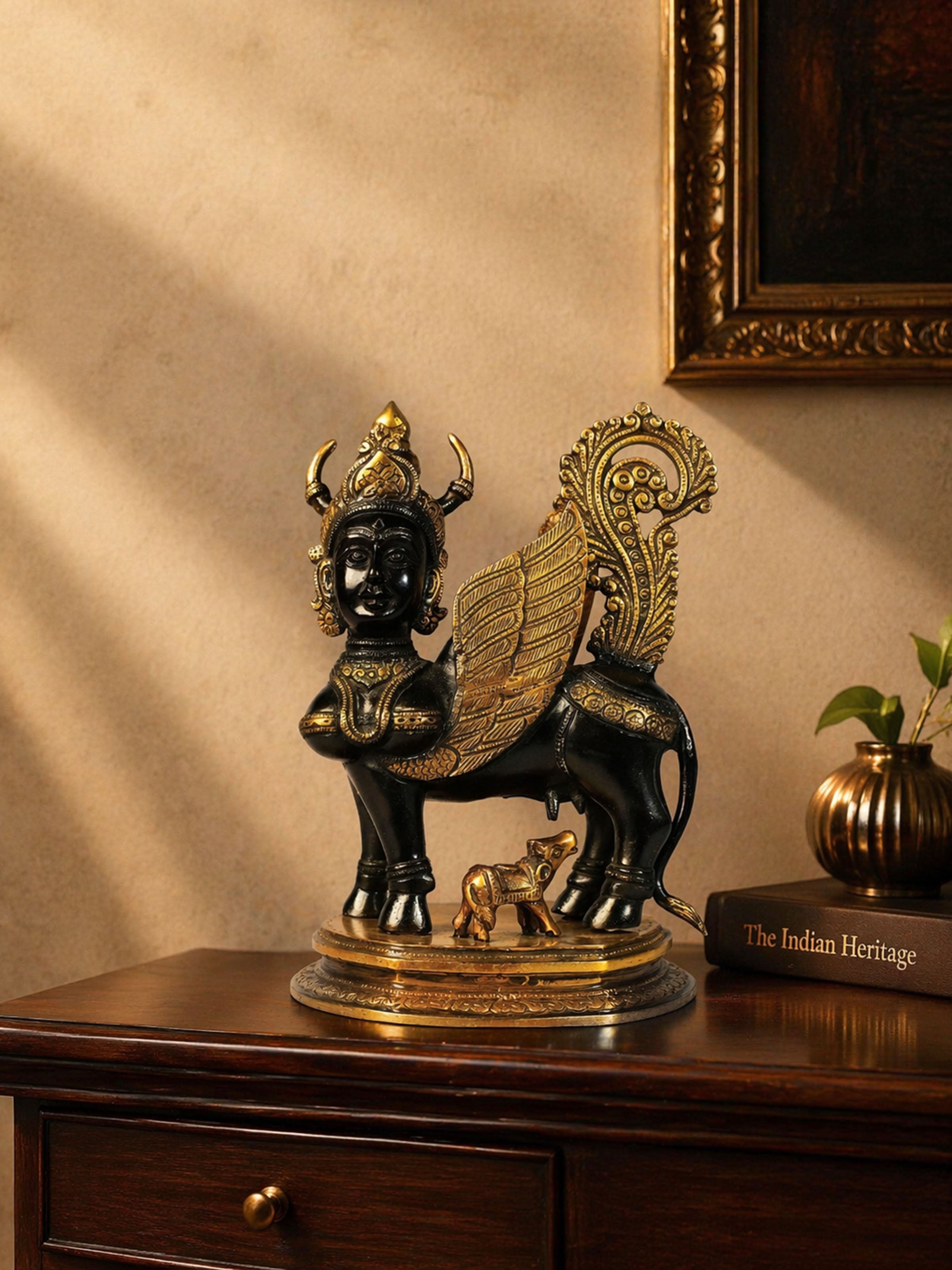 Brass Kamadhenu Sculpture