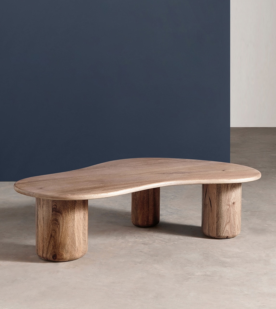 Hima Solid Wood Coffee Table In  Natural Finish