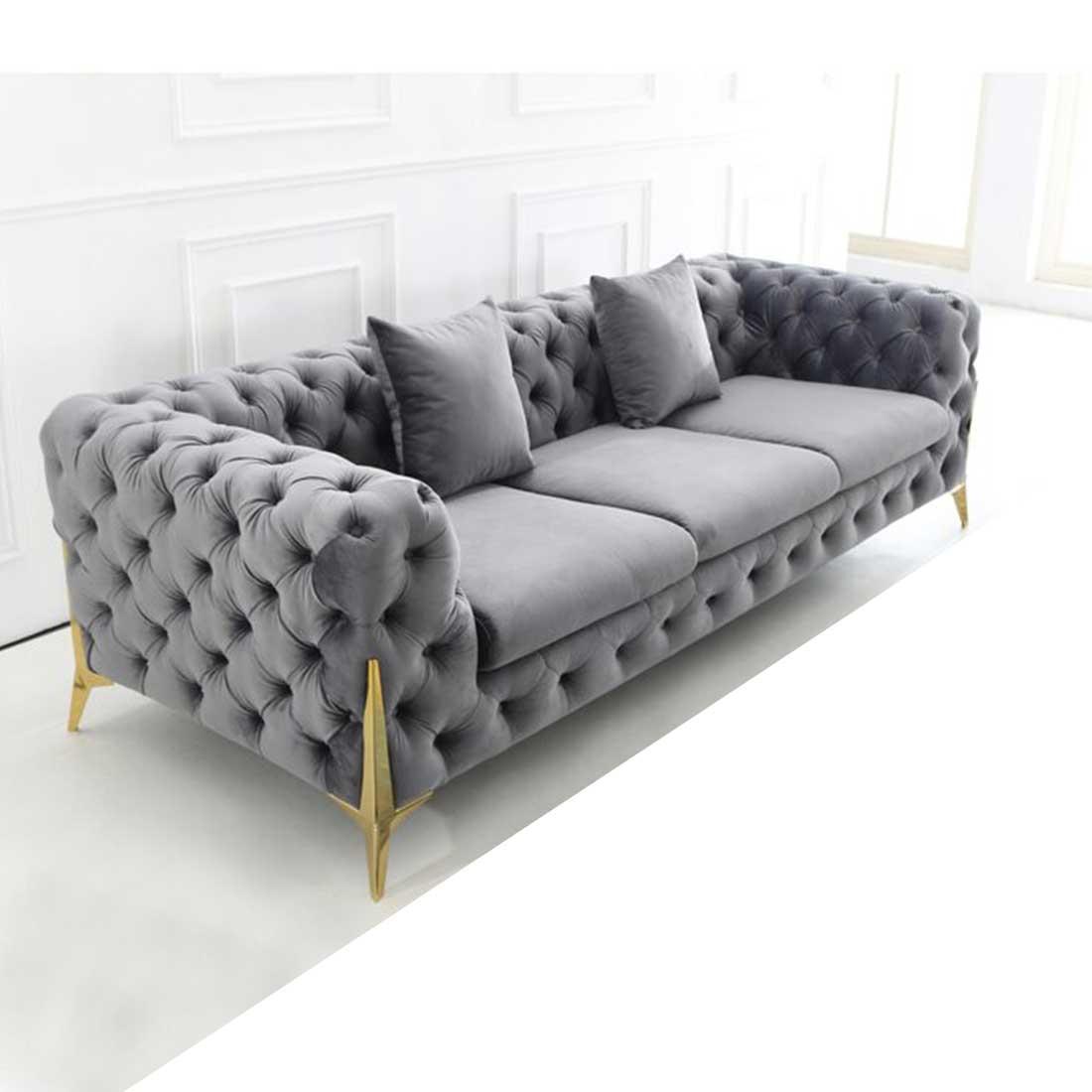 Norman Fabric Sofa - Grey