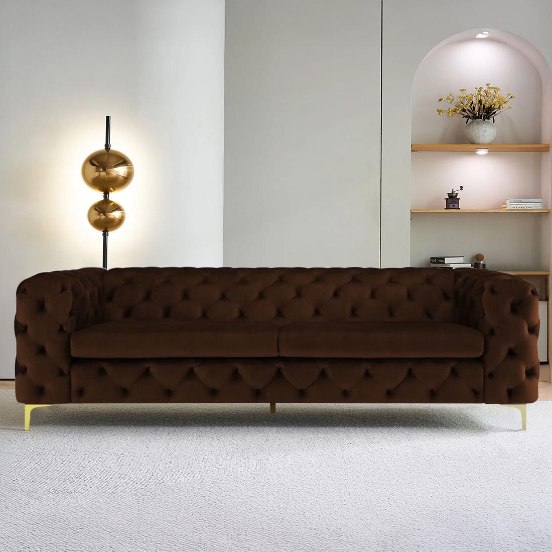 Cherish Fabric Sofa - Brown