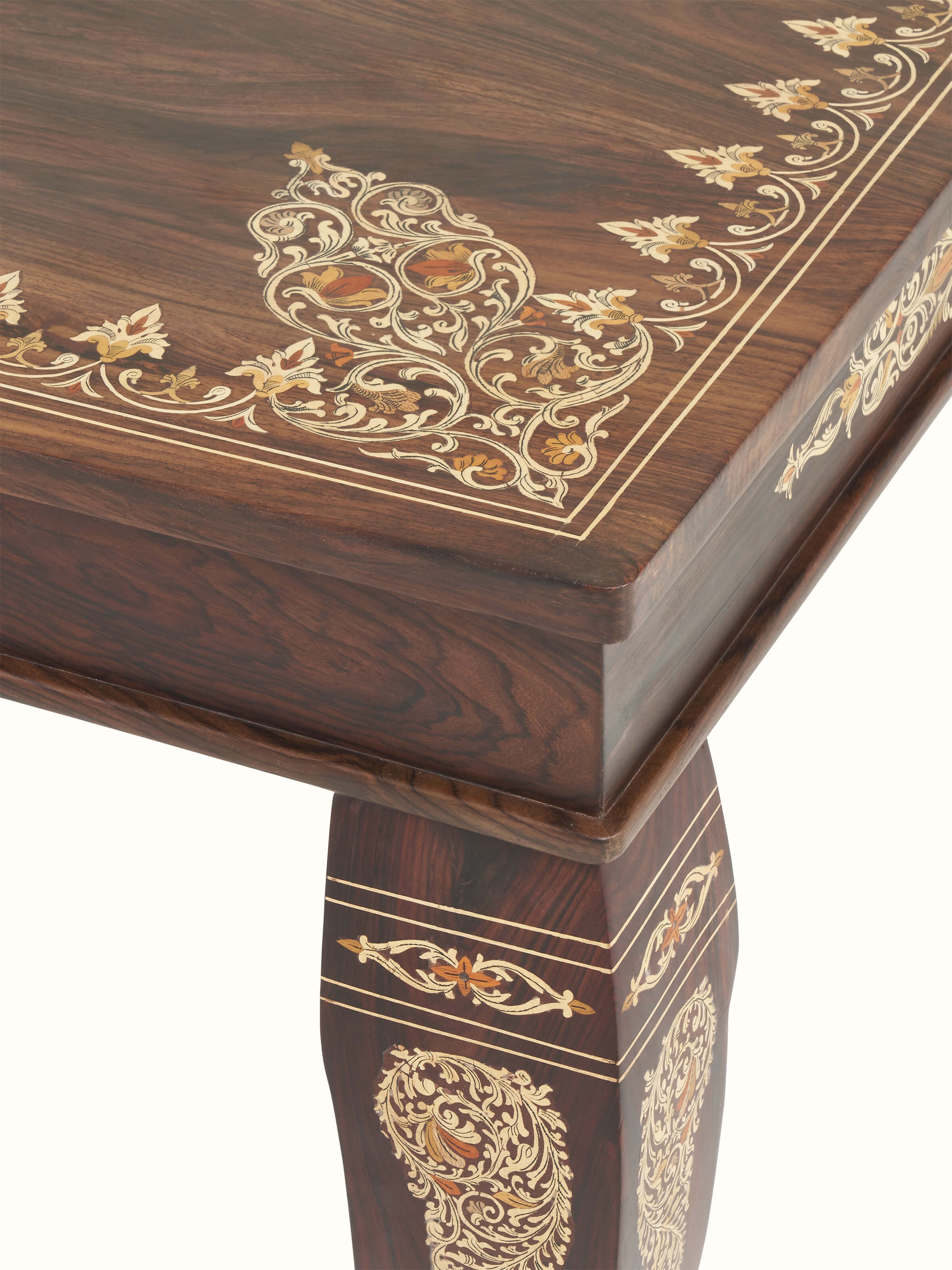 Rosewood Inlay 6-seater Dining Table