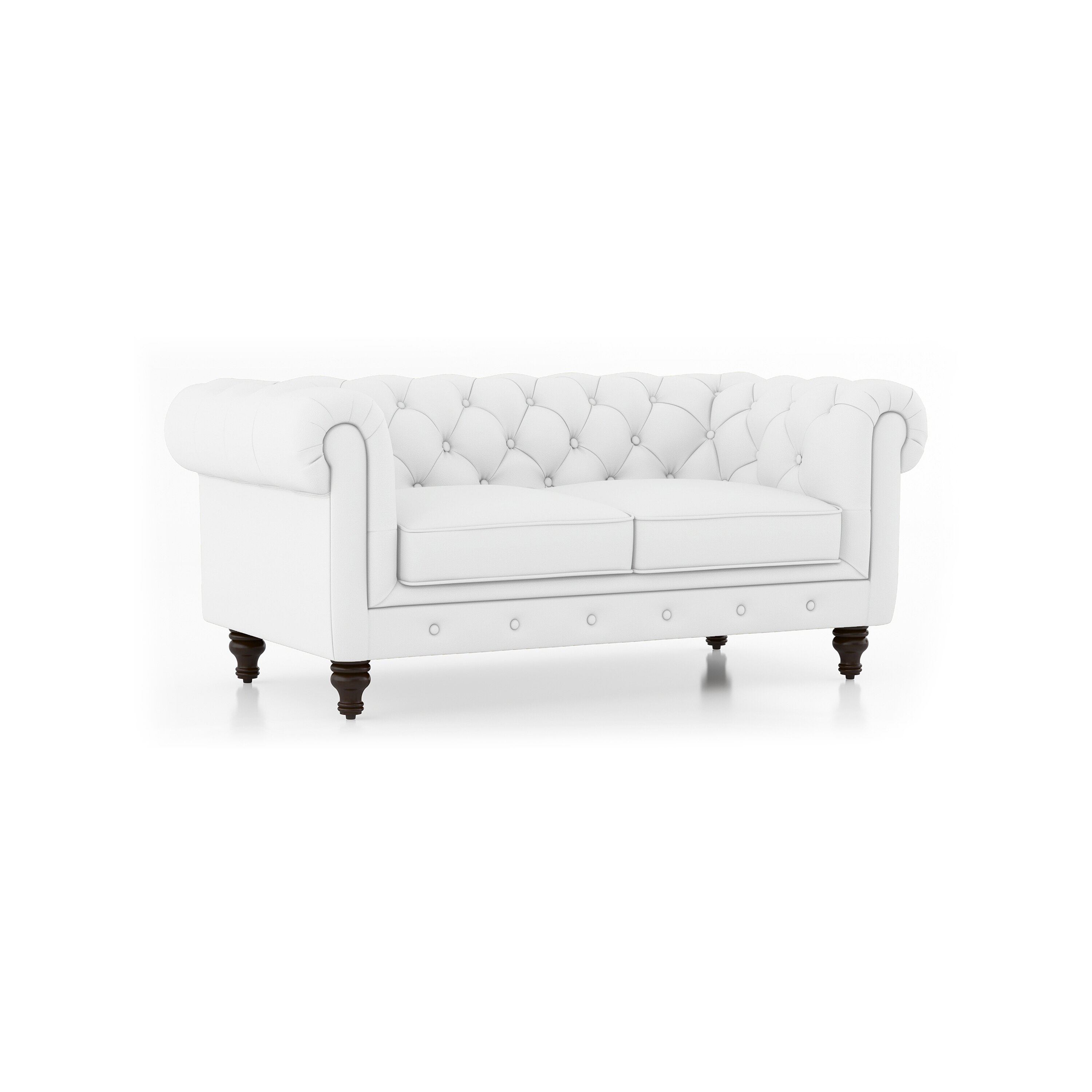 Winchester 2 Seater Half Leather Sofa In Polaris