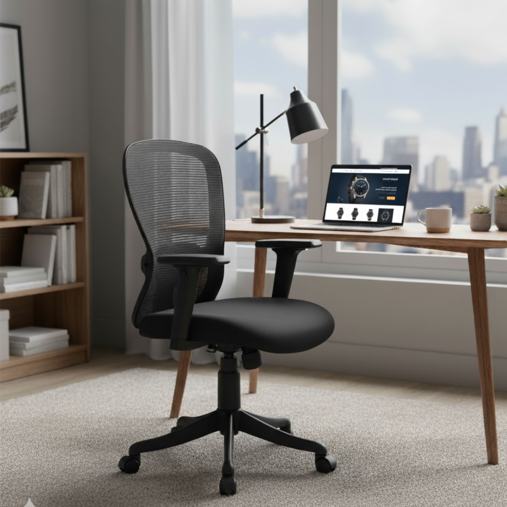 Kepler Brooks Zenith MB Office Desk Chair in Black Colour - Kepler Brooks