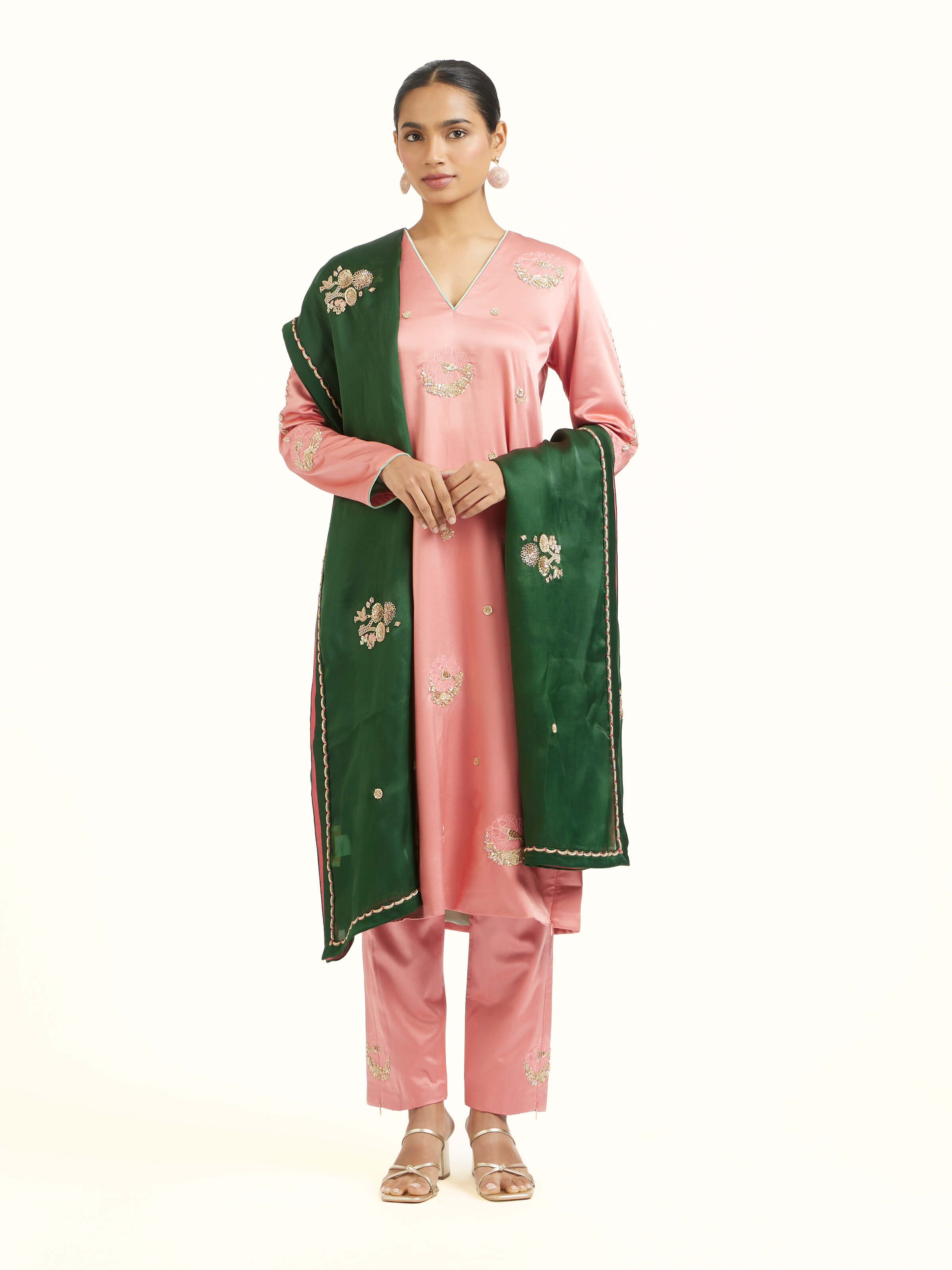 Emerald Green Banarasi Handloom Dupatta