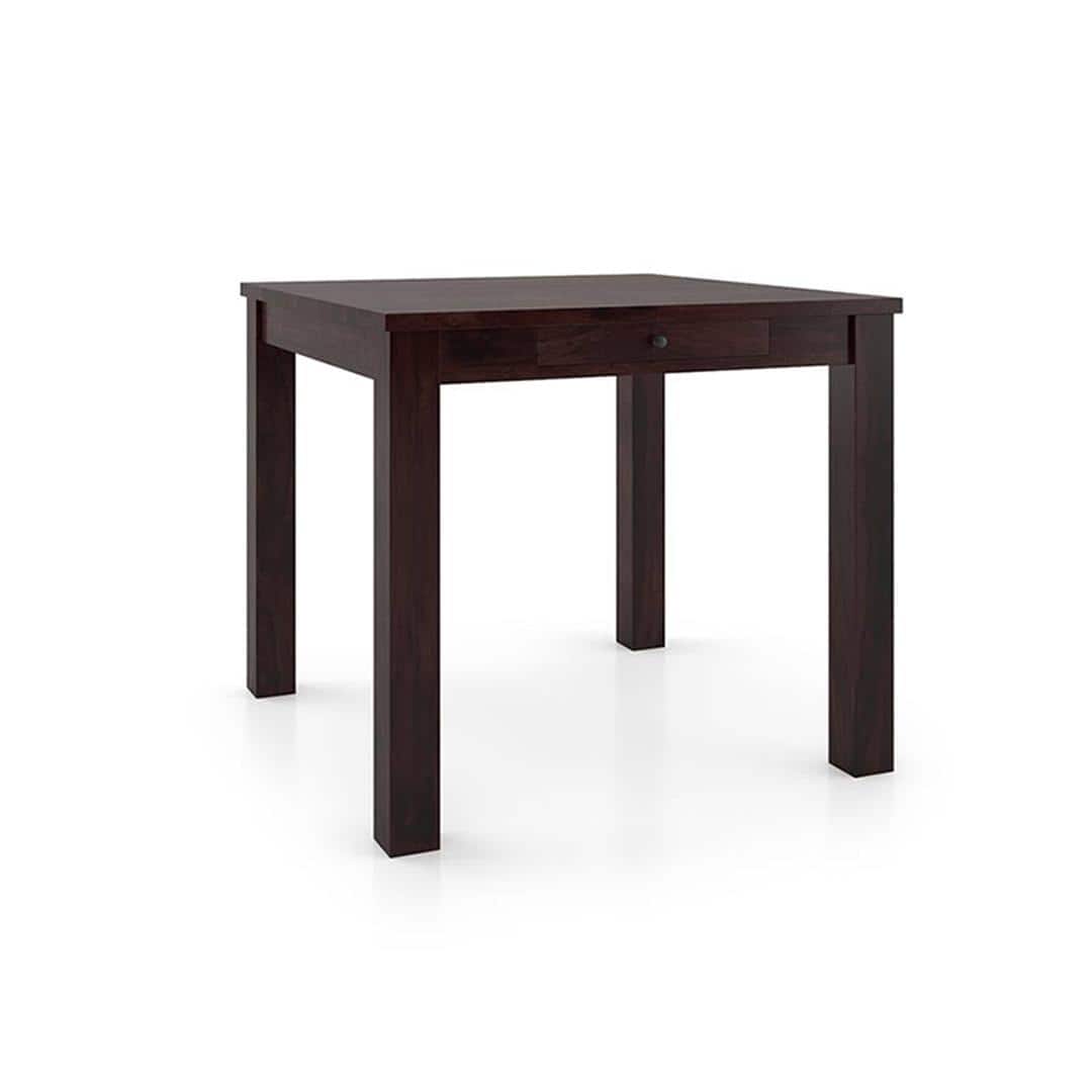 Arabia-Fabio 4 Seater Dining Table With Set Of 4 Chairs Colour-Matty Olive Finish-Mahogany