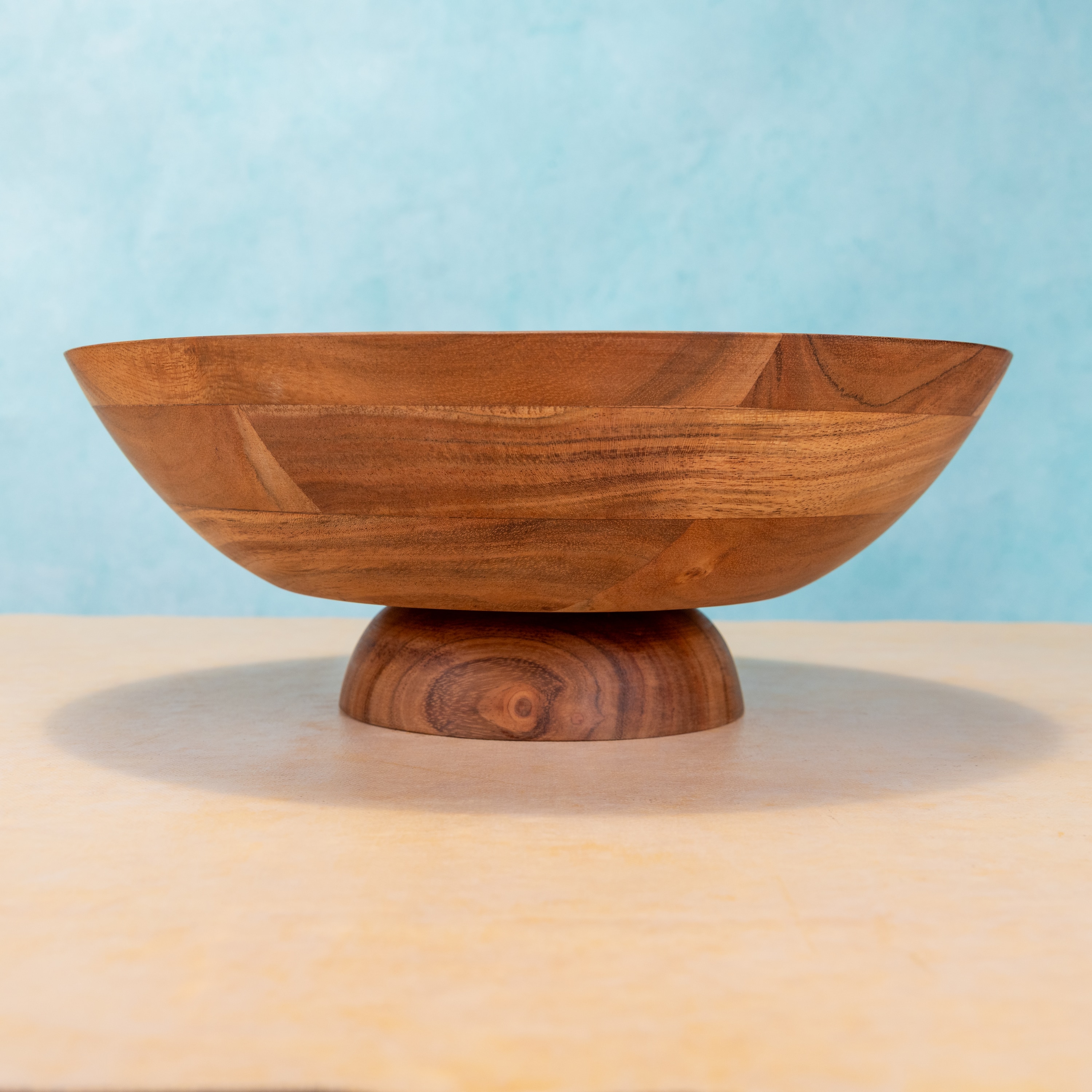 Ireka Home Surya Acacia Wood Serving Bowl – Large - Ireka Homes