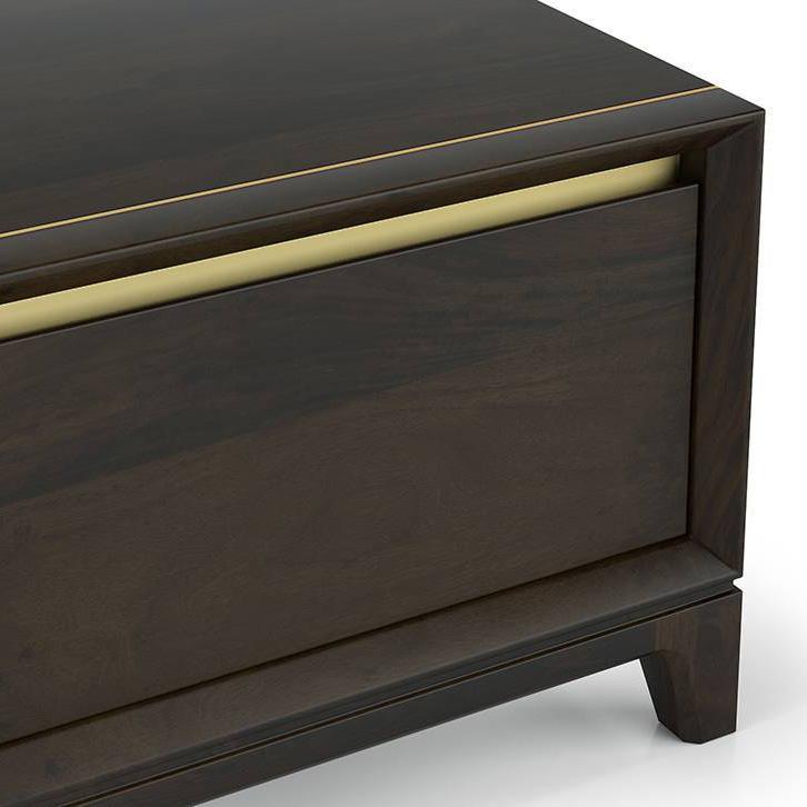 Taarkashi Solid Wood Free Standing TV Unit in American Walnut Finish