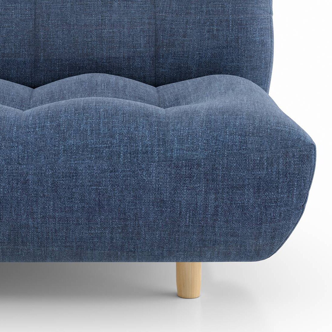 Palermo 3 Seater Click Clack Sofa cum Bed In Midnight Indigo Blue Colour