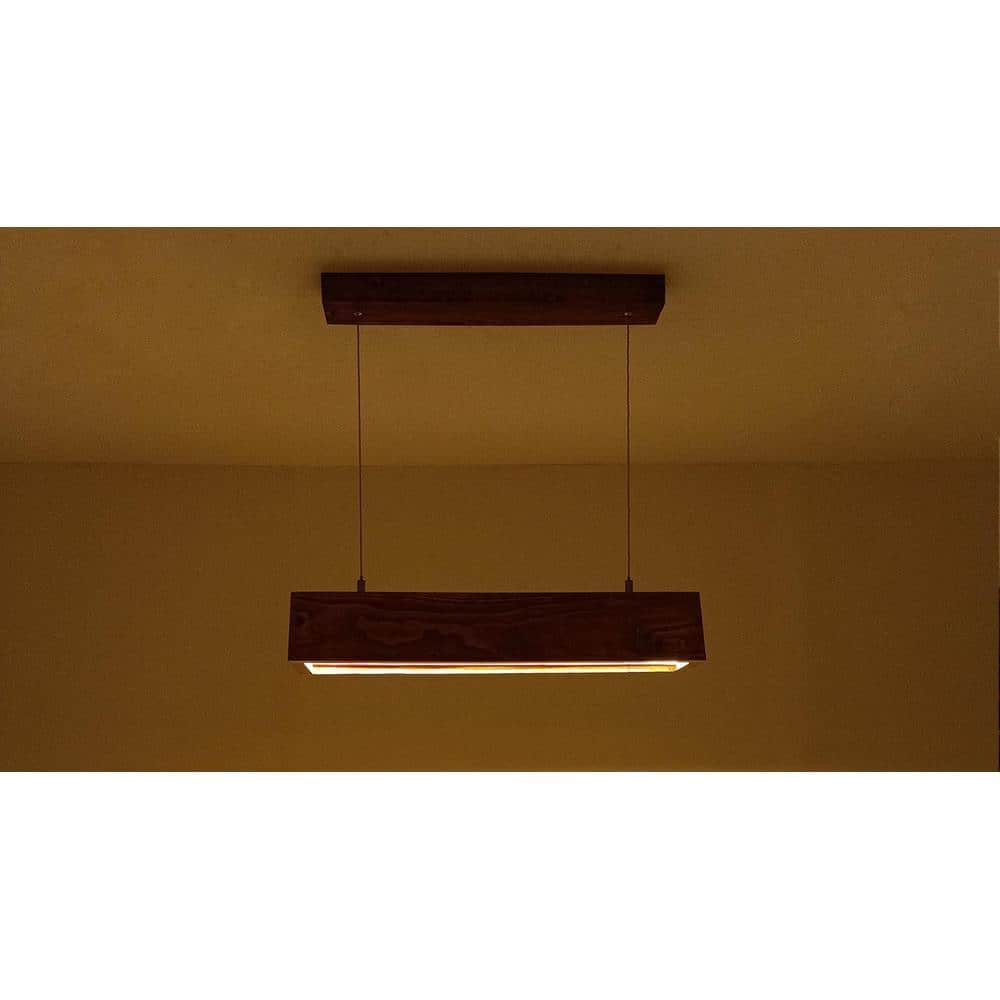 Sirius 24 Brown Wooden LED Hanging Lamp