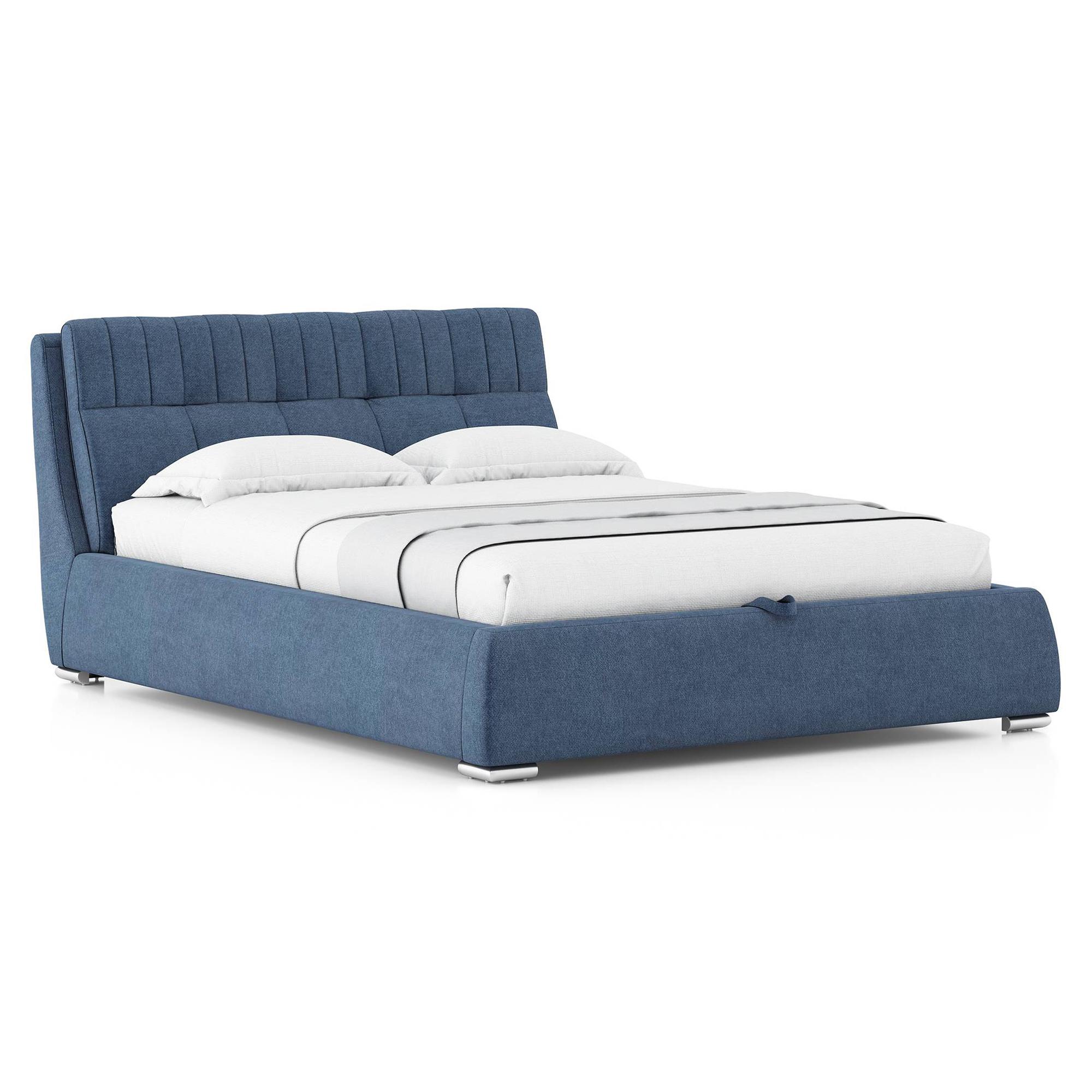 Stanhope Upholstery Hydraulic King Size Bed In Baltic Blue