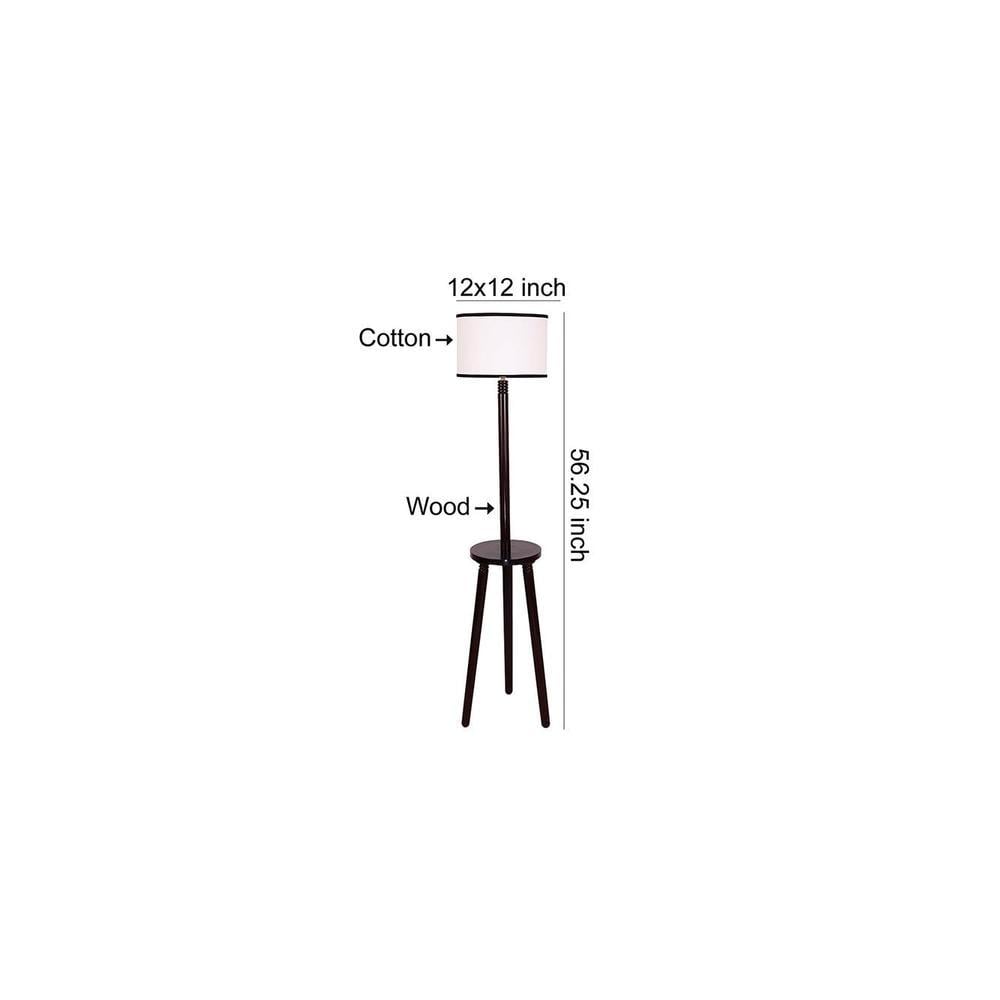 Fiona Multicolour Cotton Shade Floor Lamp
