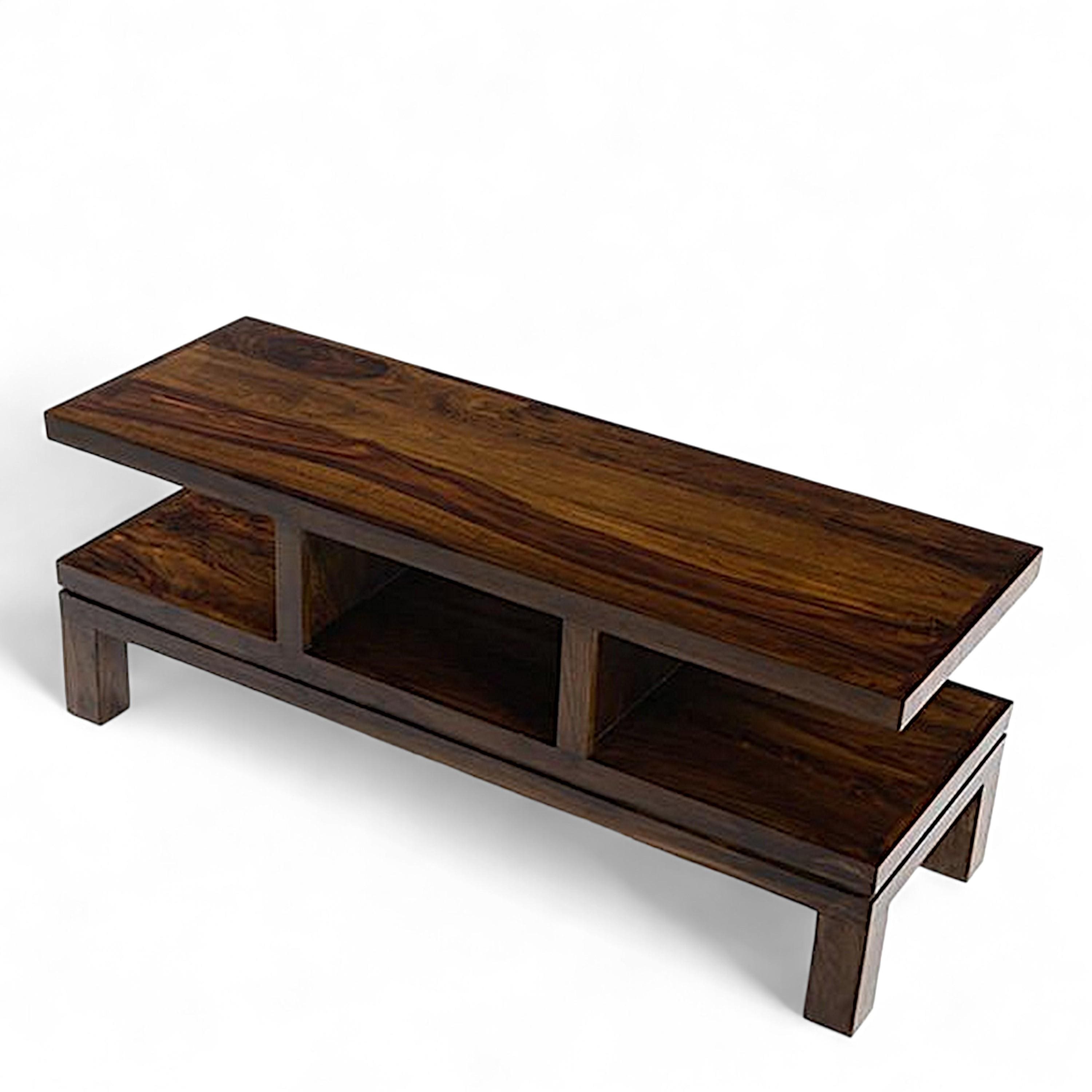 Allen Sheesham Wood TV Entertainment Unit in Mahogany Finish