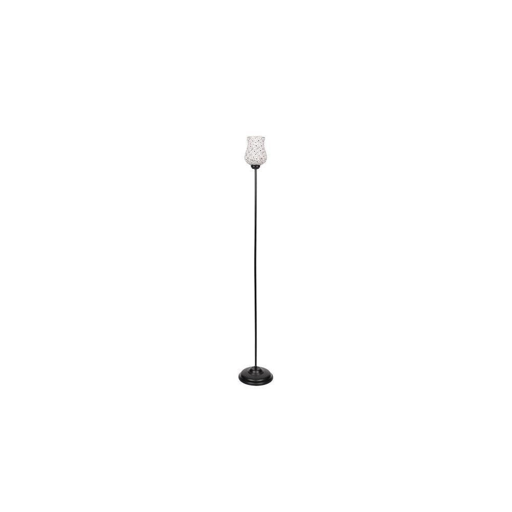 Joey Black Glass Shade Floor Lamp