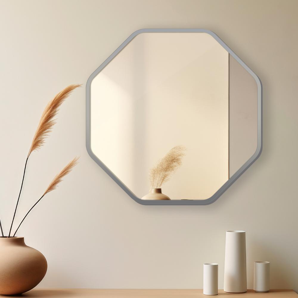 Aluminium Octagon Decorative wall mirror by elegant arts and frames (Mirror size 500 mm)