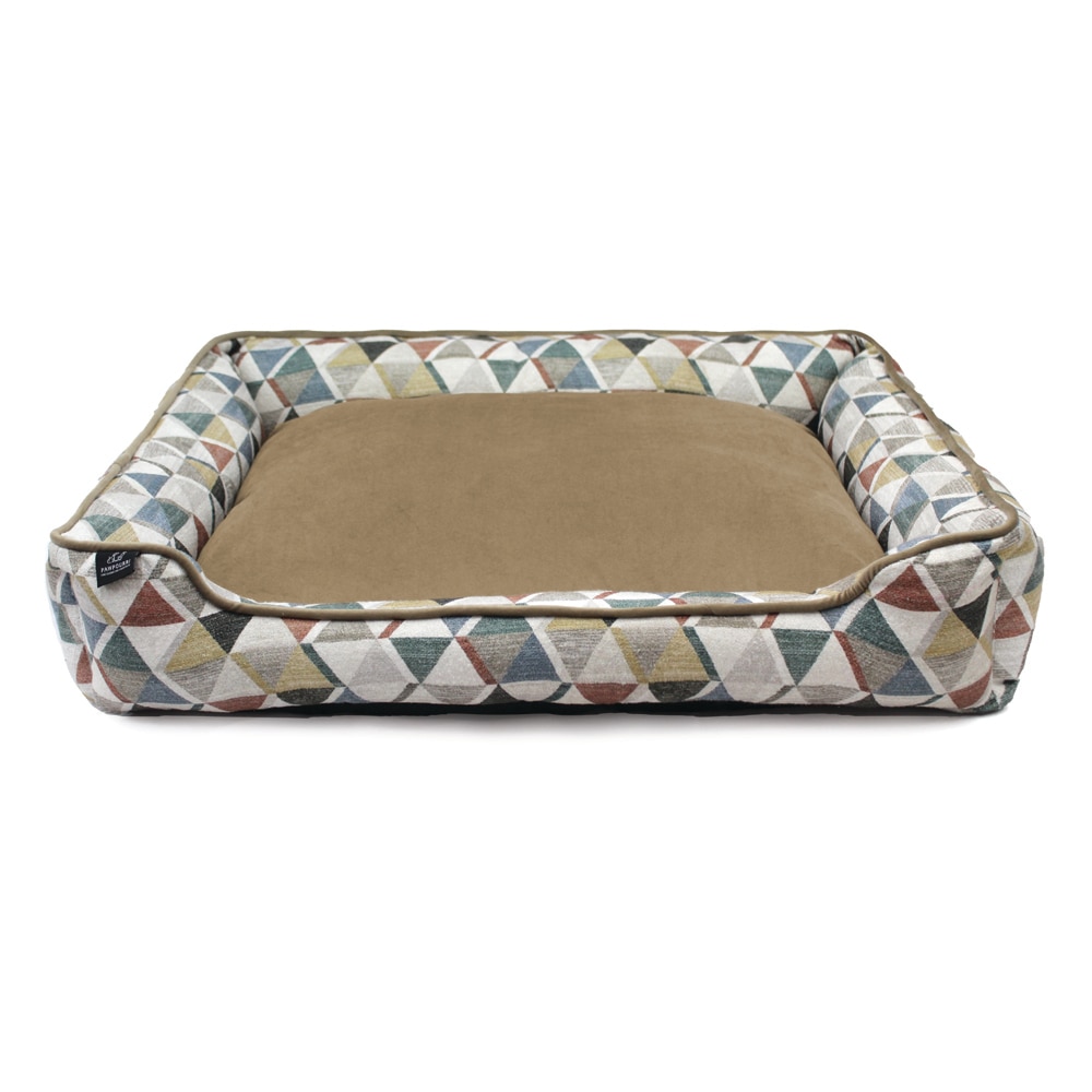 Printed Cuddler Polyester Pets Bed in Multicolor Colour