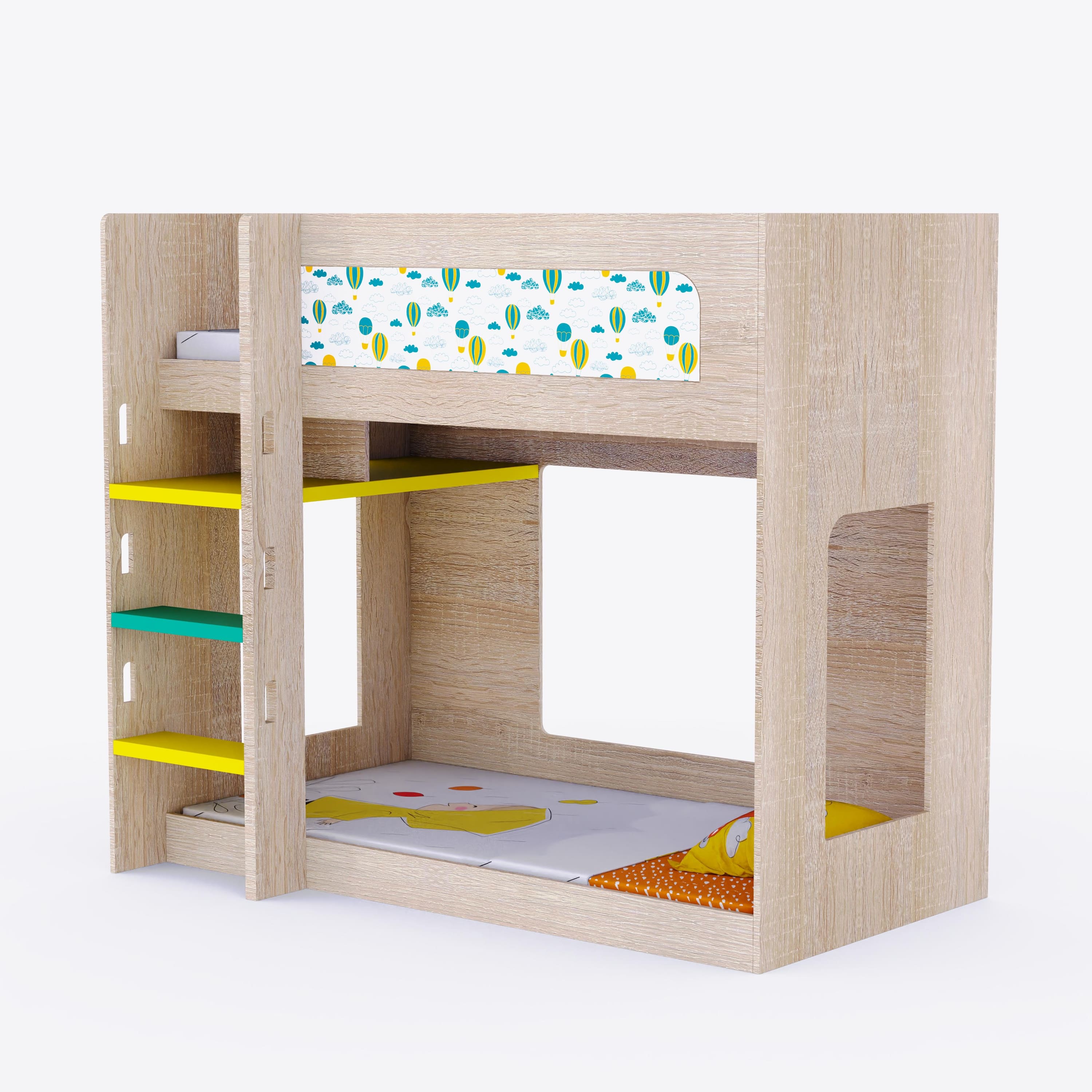 Caravan Bunk Bed Oak In Oak Colour