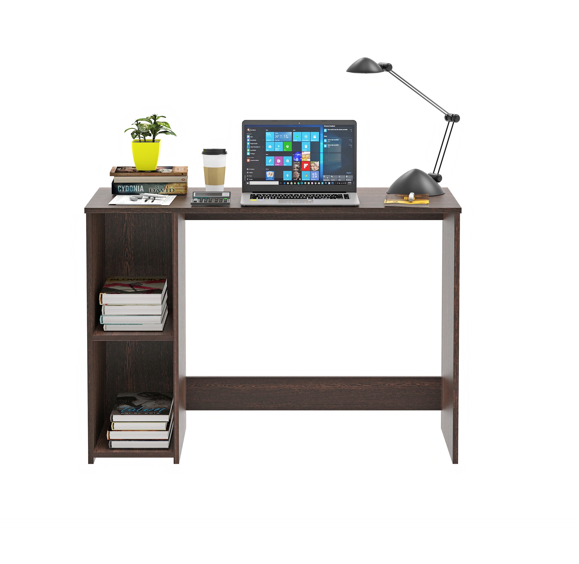 Mallium Free Standing Engineered Wood Study Table in Wenge Finish