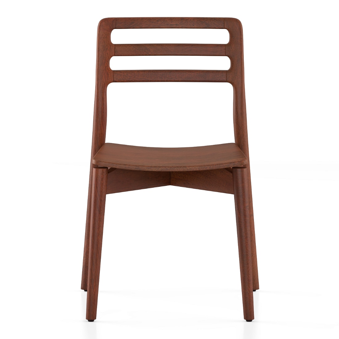 Dane Solid Wood Dining Chair Set of 2 in Honey Finish