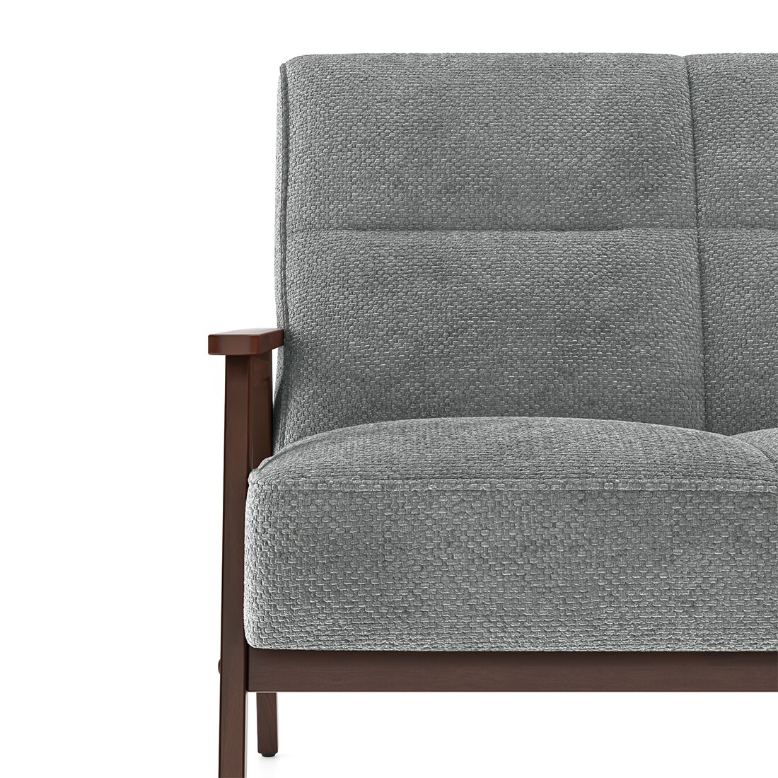 Logan 3 Seater Wooden Sofa in Grey Colour