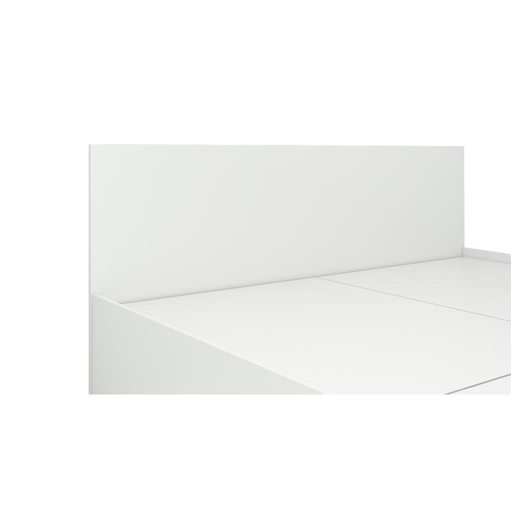 Ren Engineered Wood King Size Bed In White Finish