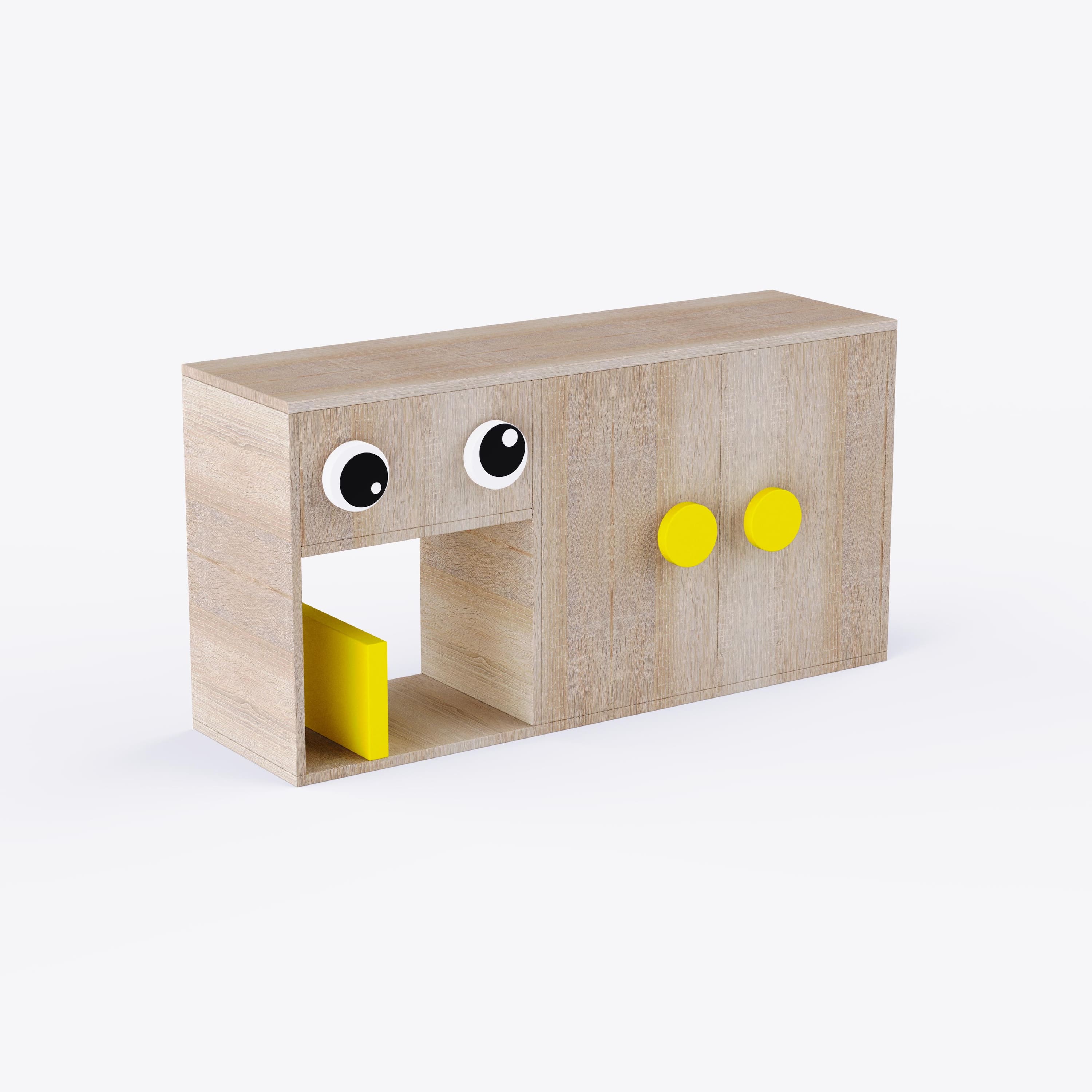 Big Nino Storage Unit In Oak Colour