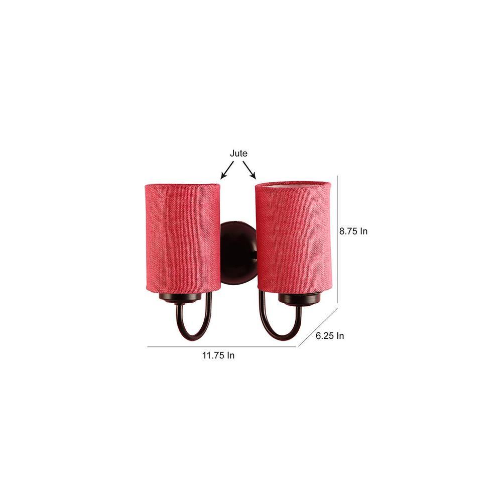 Rayanna Pink Natural Fiber Wall Light