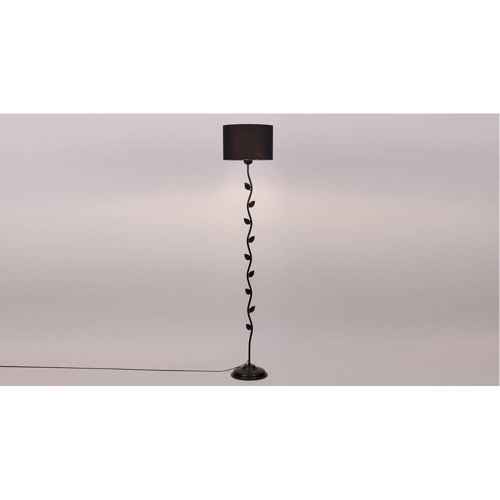 Aerilyn Black Cotton Shade Floor Lamp